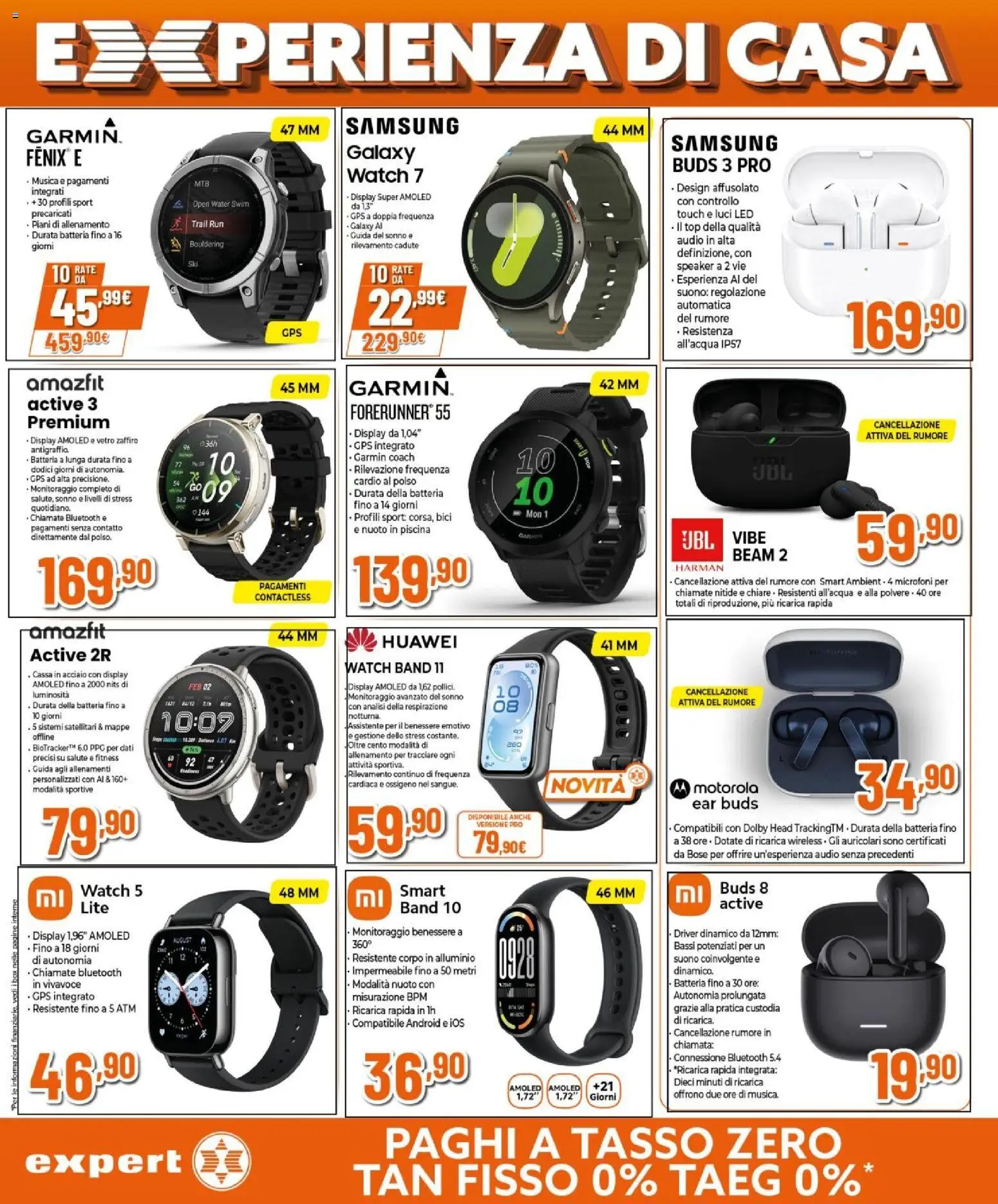 Volantino Expert del 09.04.2026 | Pagina: 8 | Prodotti: Auricolari, Huawei, Top, Alluminio