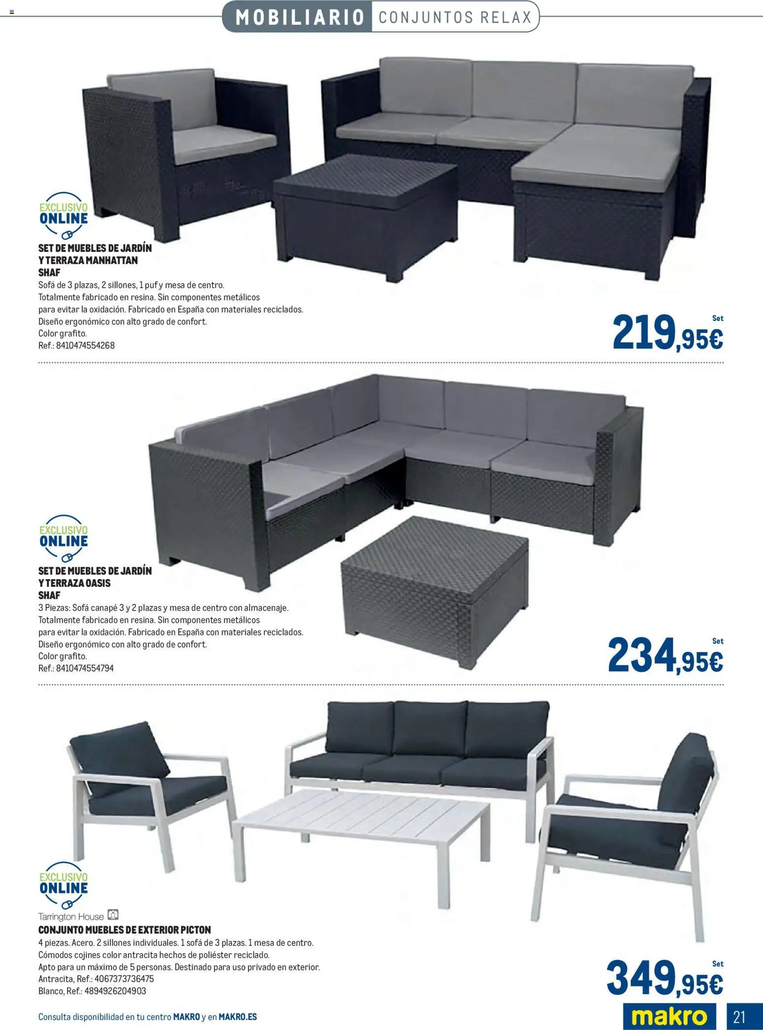 Makro - Especial Terrazas │ válido desde el 09.03.2026 | Página: 21 | Productos: Muebles, Sofá, Mesa, Muebles de jardín