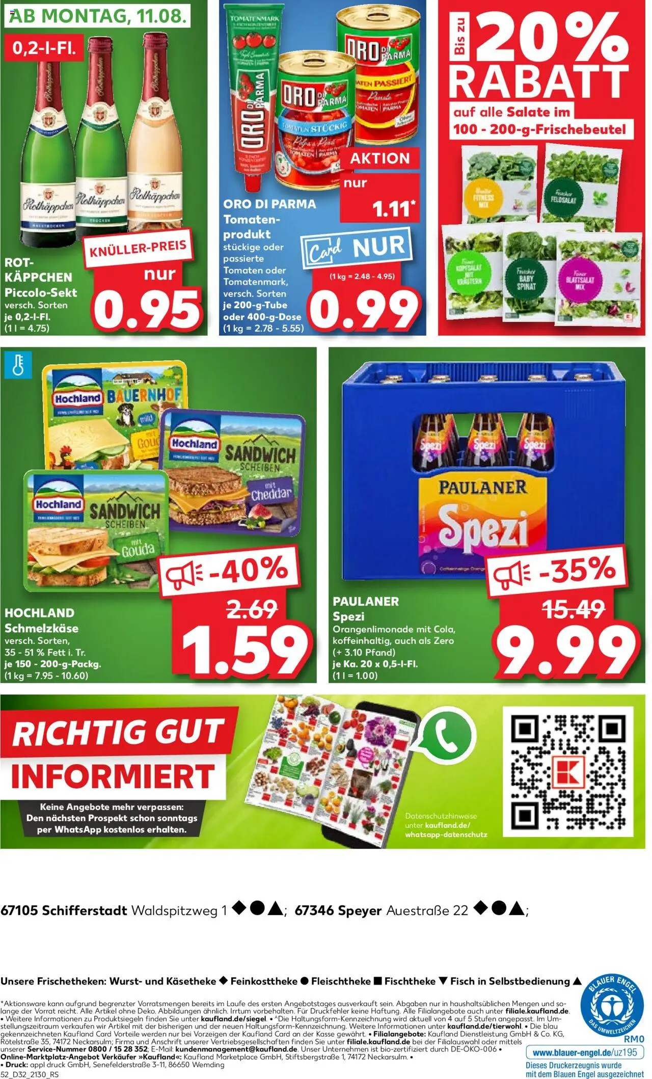 Kaufland prospekt Speyer	 - gültig ab dem 07.08.2025 | Seite: 52 | Produkte: Cola, Gouda, Tomaten, Oro di parma