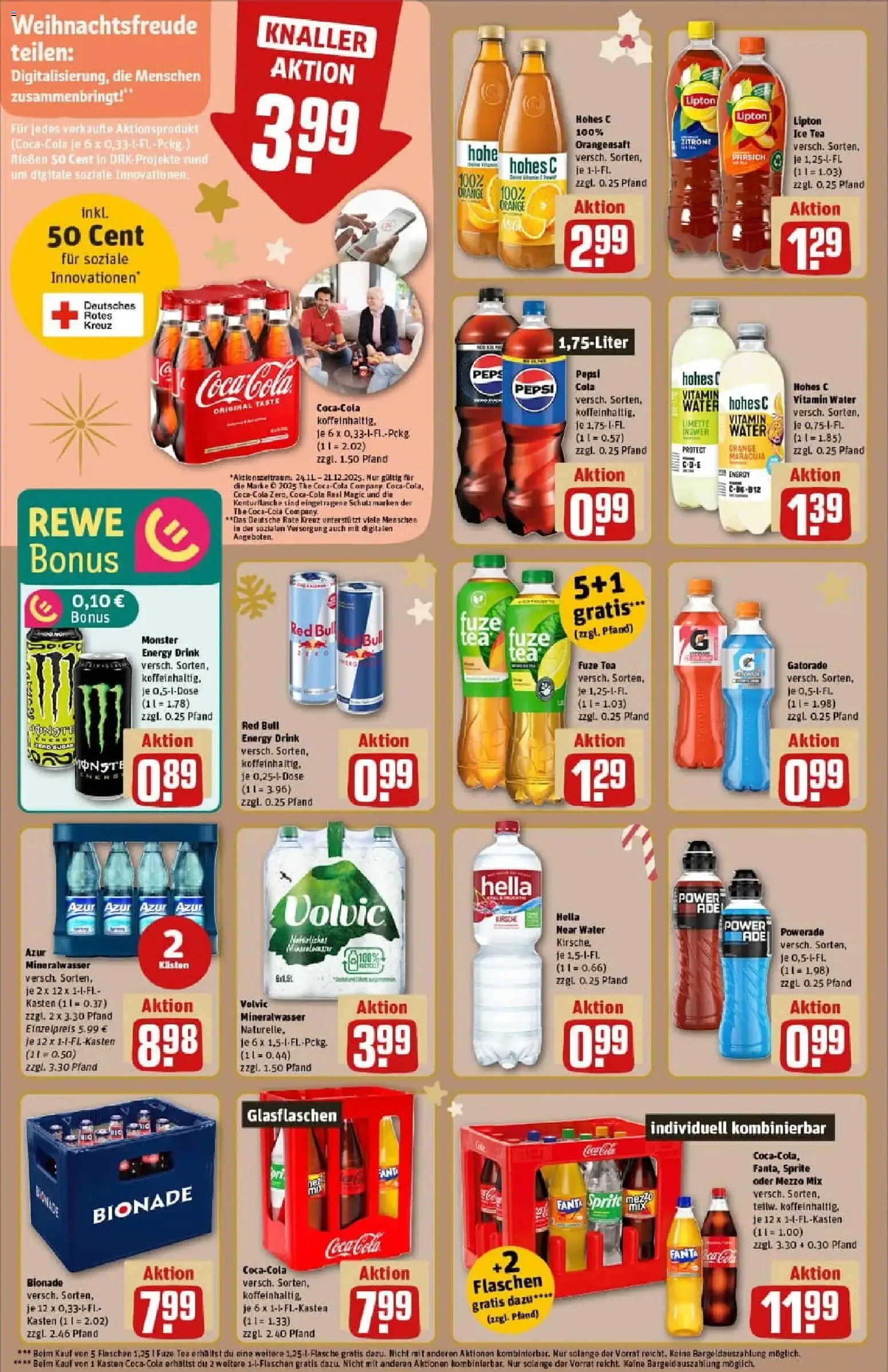 Rewe prospekt Hessisch Lichtenau	 – gültig ab 01.12.2025 | Seite: 14 | Produkte: Sprite, Cola, Hella, Pepsi