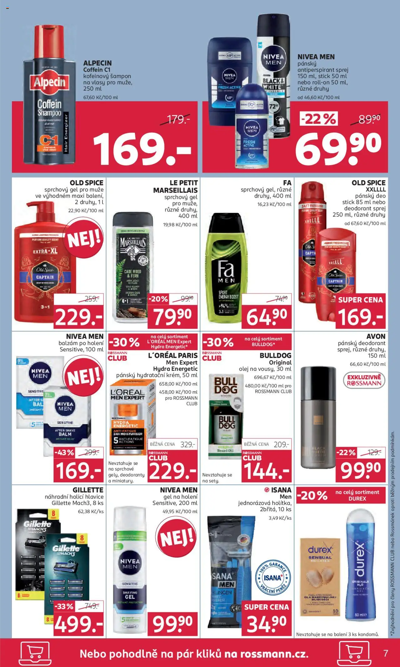 Rossmann leták od 04.06.2025 | Strana: 7 | Produkty: Deodorant, Antiperspirant, Gillette Mach3, Old Spice