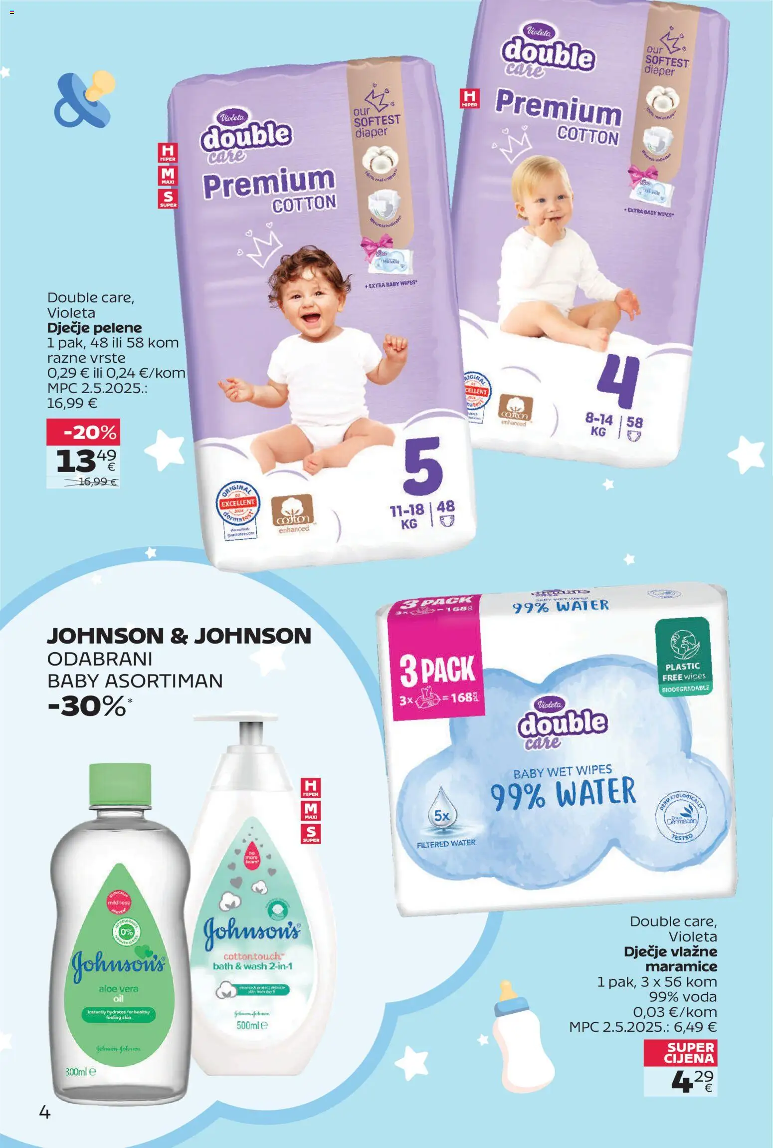 Tommy katalog | vrijedi od 23.03.2026 | Stranica: 4 | Proizvodi: Pelene, Voda, Violeta