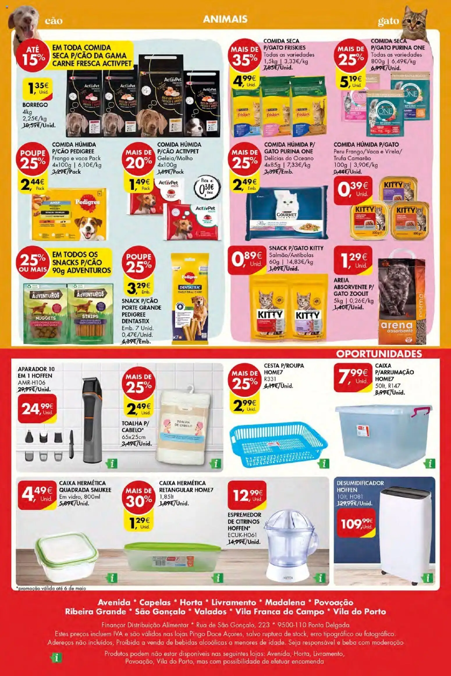 Pingo Doce Poupe Esta Semana Açores │ válido de 23.04.2026 | Página: 28 | Produtos: Purina one, Areia, Caixa, Desumidificador