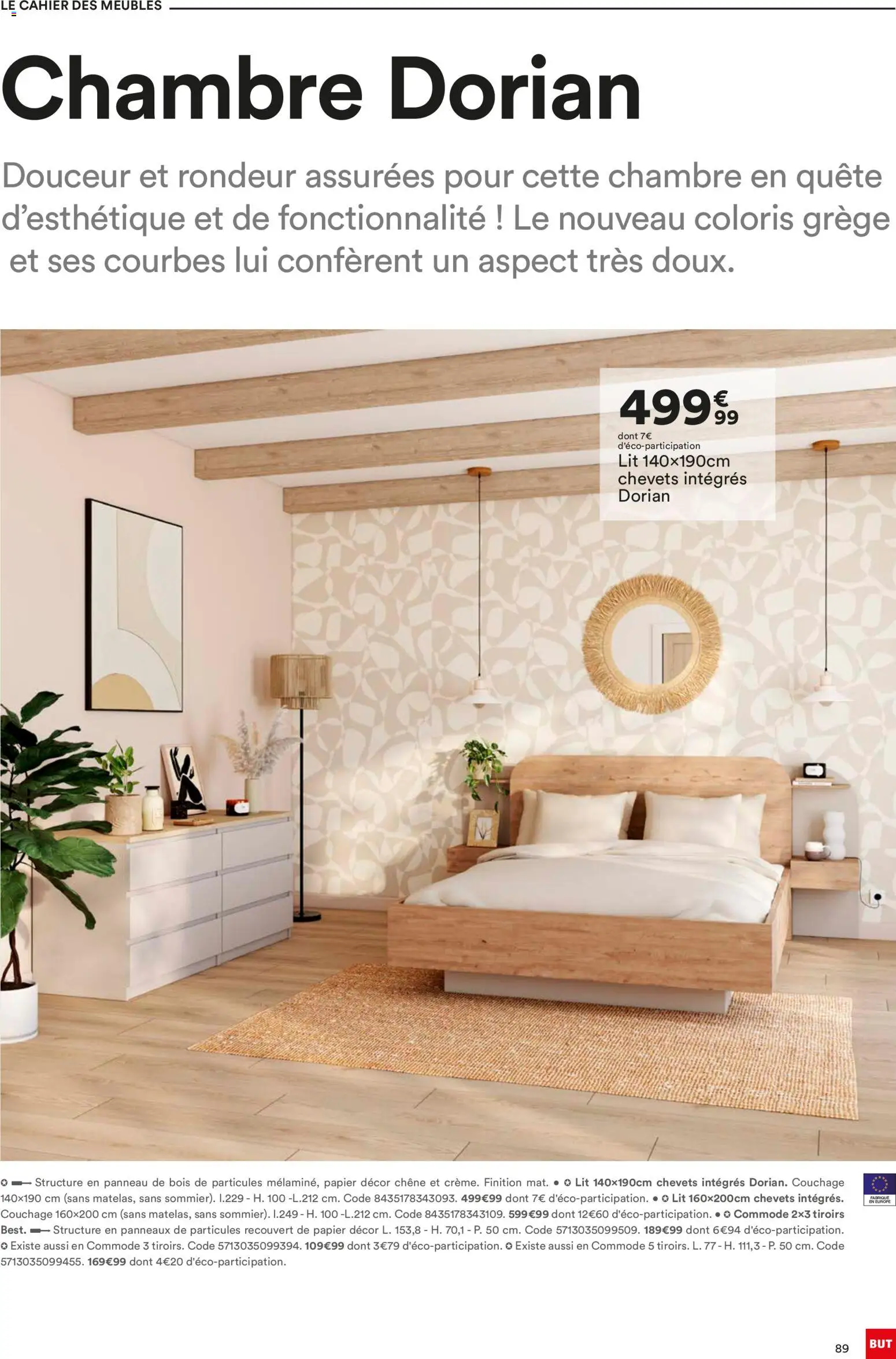 {H1} | Page: 89 | Produits: Lit, Commode, Tiroirs