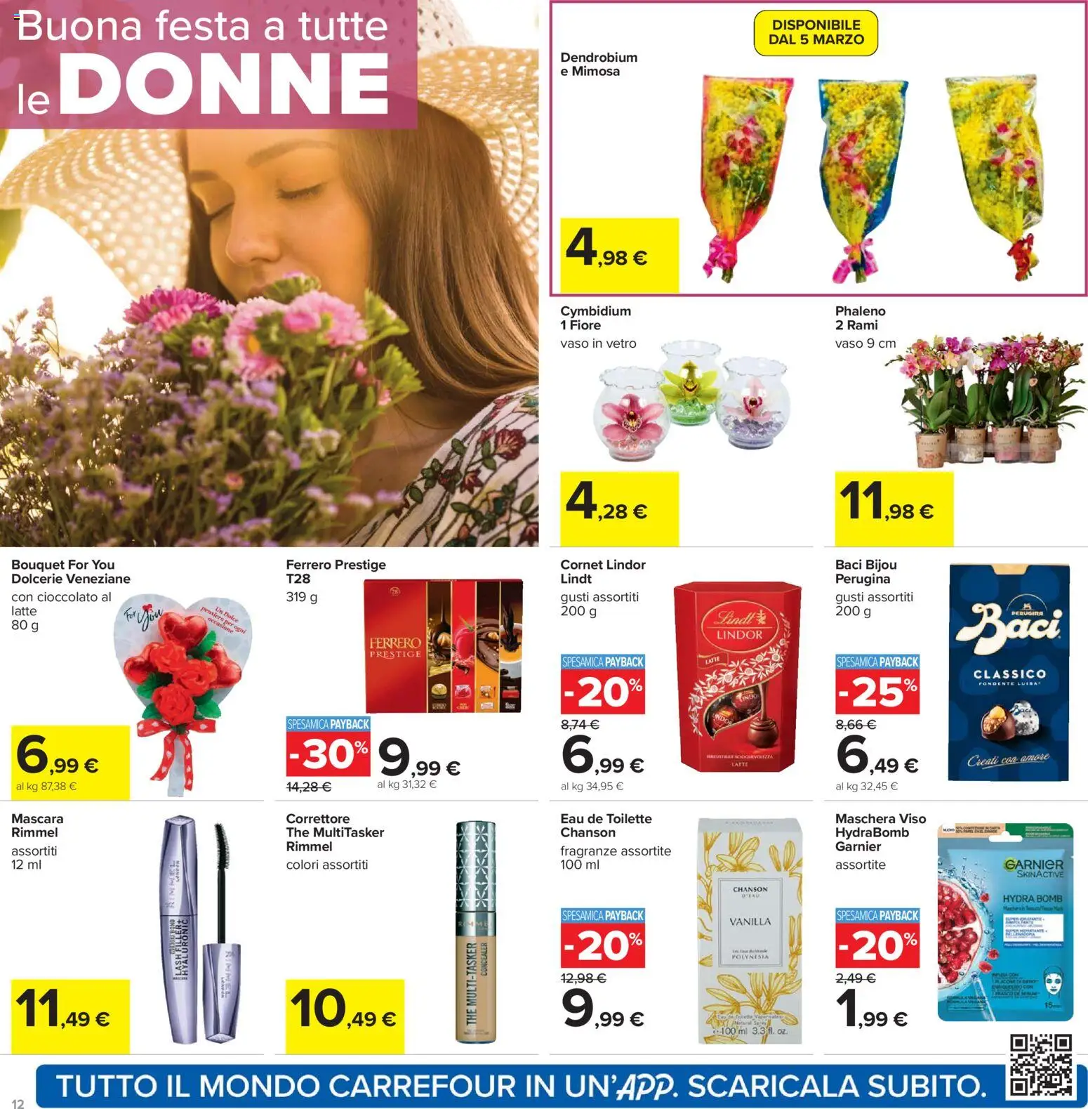 Volantino Carrefour del 02.03.2026 | Pagina: 12 | Prodotti: Cioccolato, The, Vaso, Correttore