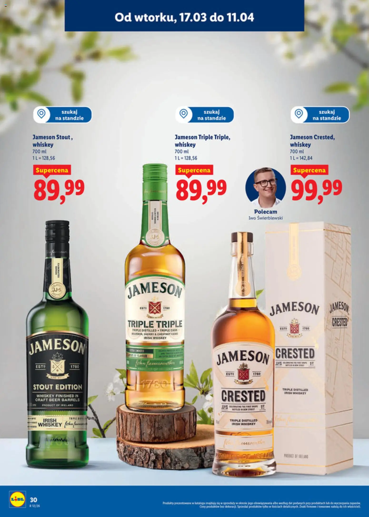 Lidl Katalog alkoholi mocnych i win od 17.03.2026 | Strona: 31 | Produkty: Jameson