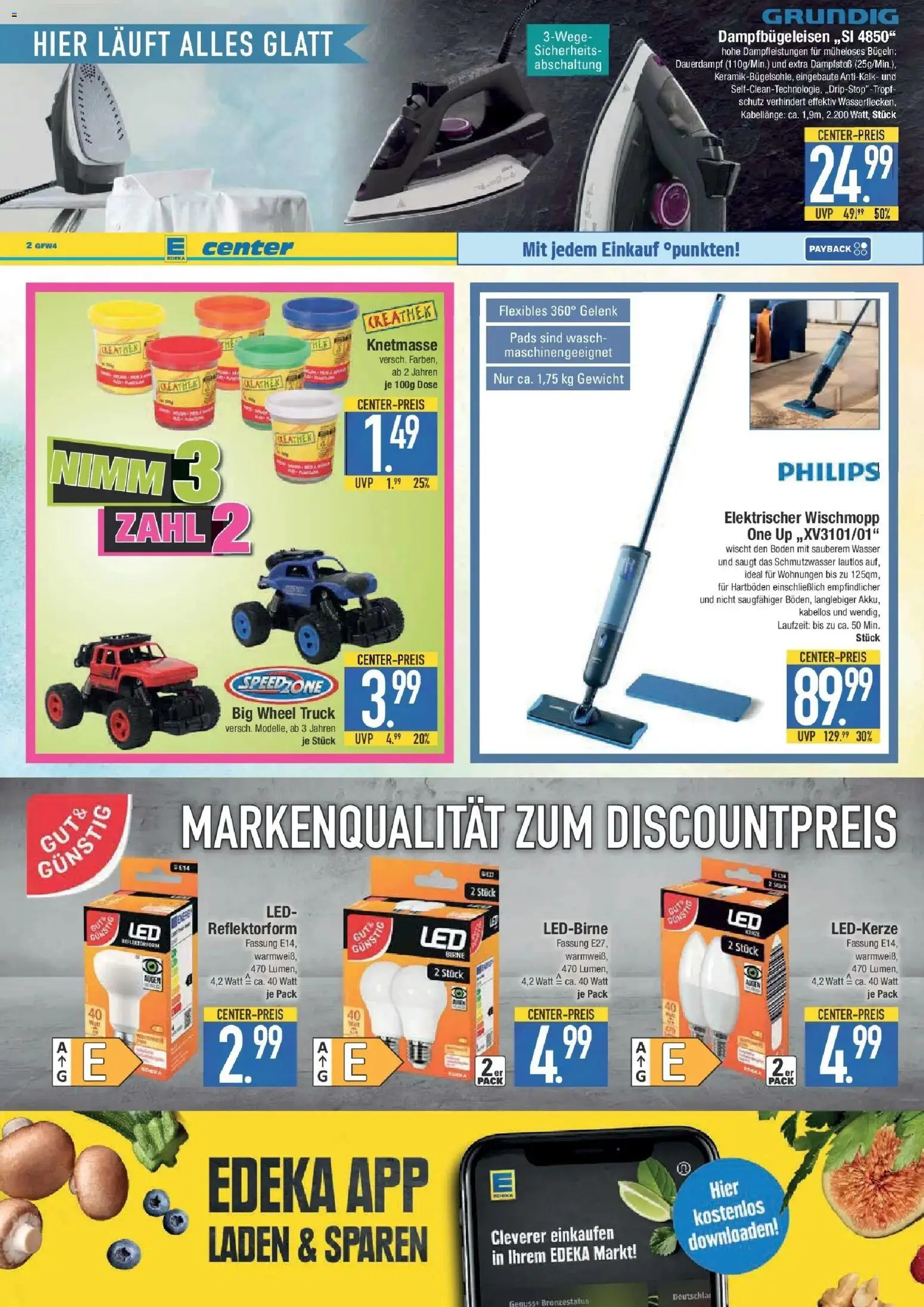 Edeka prospekt Augsburg-Göggingen	 – gültig ab 18.01.2026 | Seite: 15 | Produkte: Philips, Gewicht, Wasser, Birne