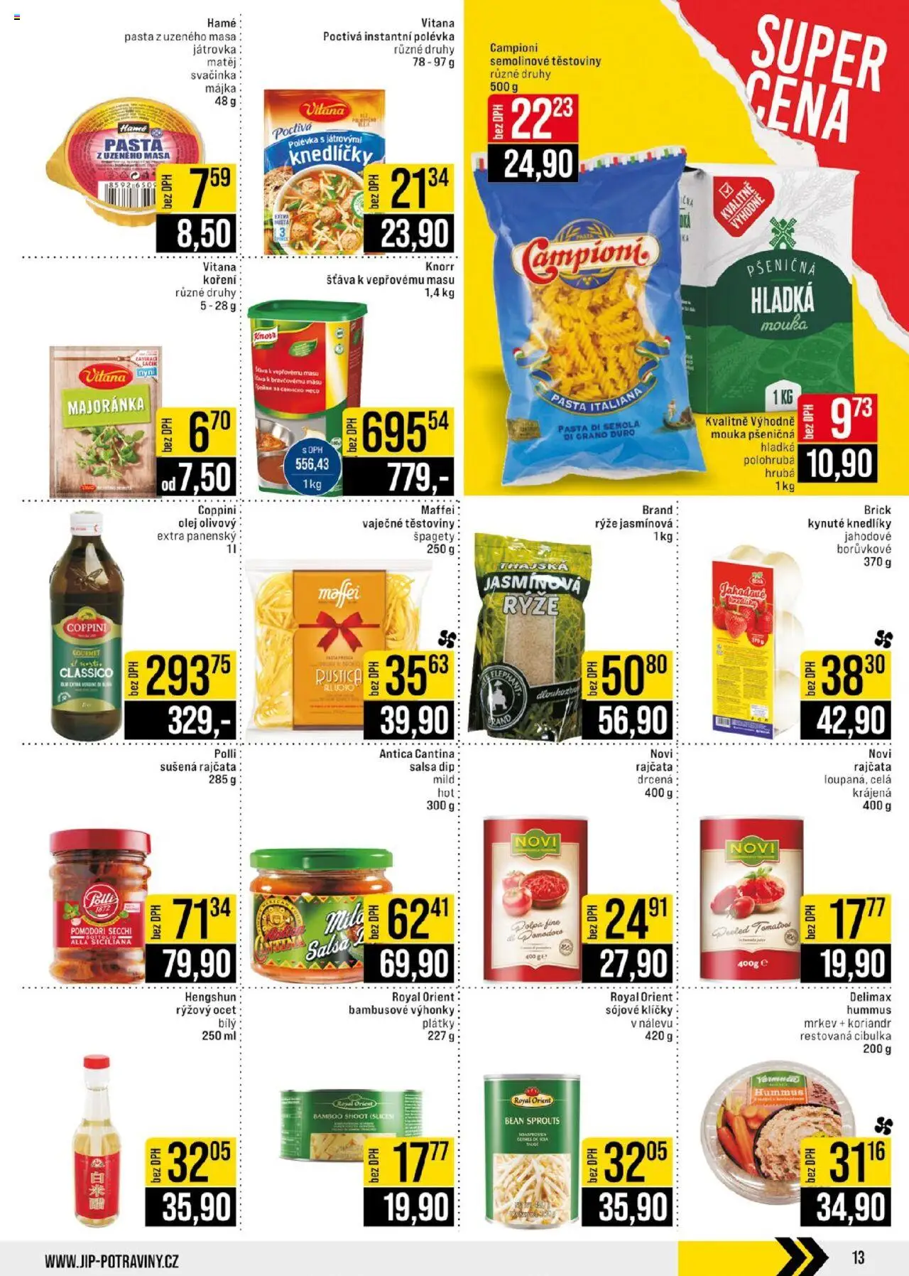 Jip leták od 28.05.2025 | Strana: 13 | Produkty: Bambusové výhonky, Gourmet, Rýžový ocet, Mouka