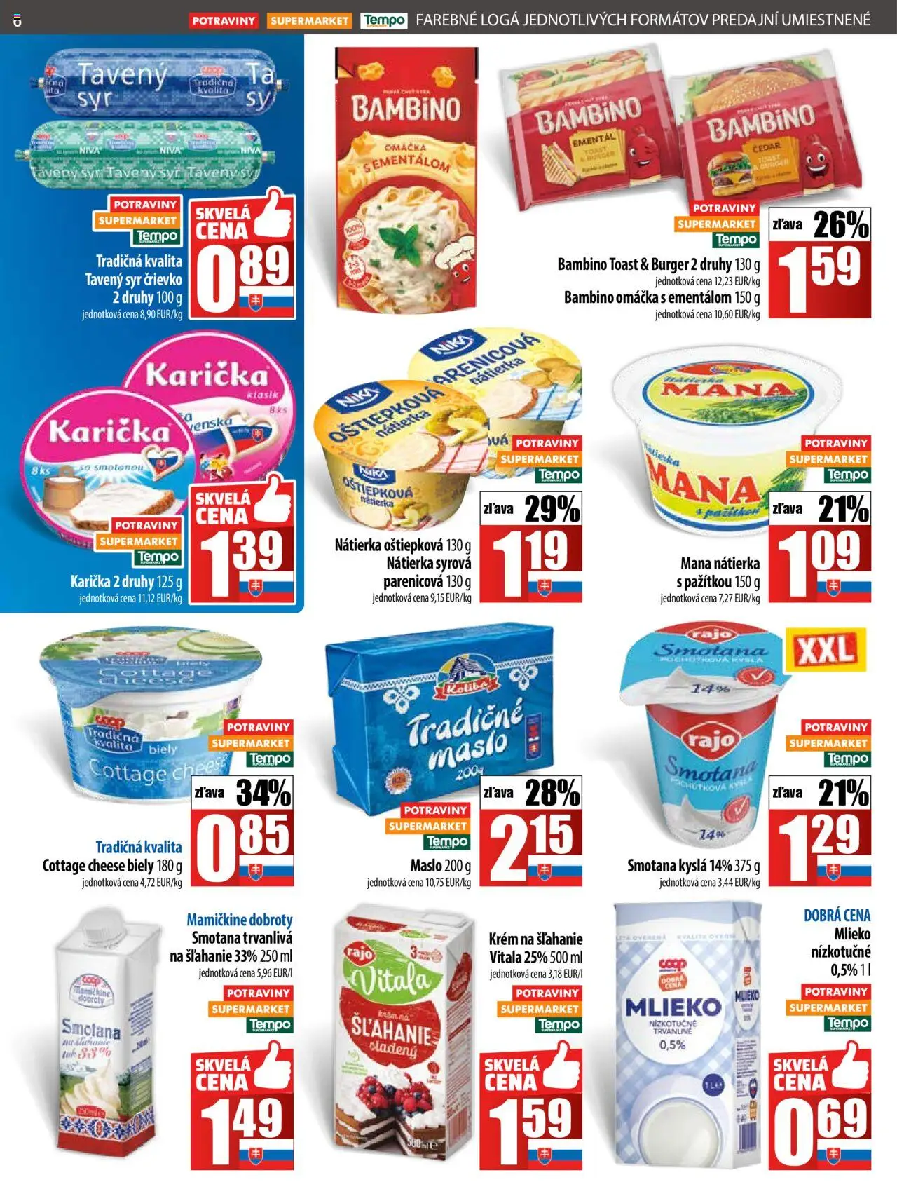 COOP Jednota leták │ platný od 24.07.2025 | Strana: 6 | Produkty: Maslo, Mlieko, Syr, Krém