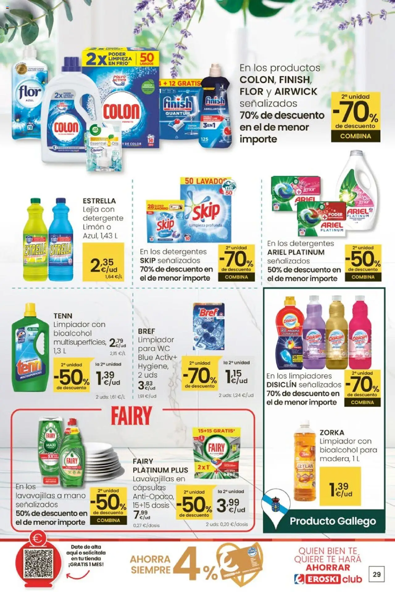 Eroski - Ofertón │ válido desde el 16.10.2025 | Página: 29 | Productos: Polvo, Detergente, Té, Lavavajillas