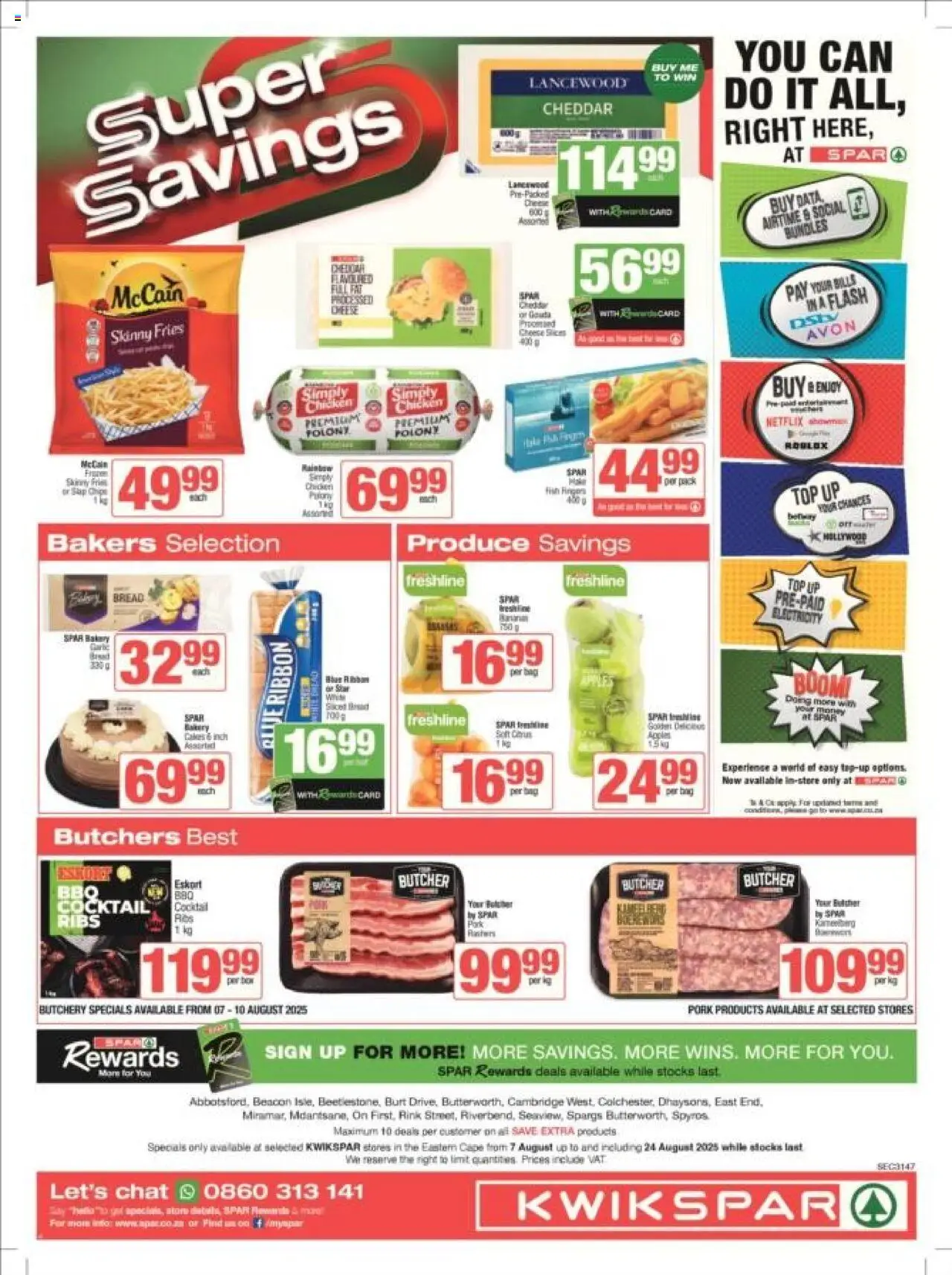 KWIKSPAR - Eastern Cape - Weekly Specials │ valid from 07.08.2025 | Page: 4 | Products: Bag, Cheese, Polony, Chicken