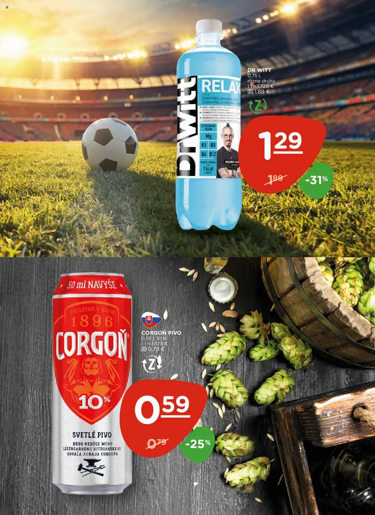 Terno leták │ platný od 24.07.2025 | Strana: 14 | Produkty: Pivo, Corgoň