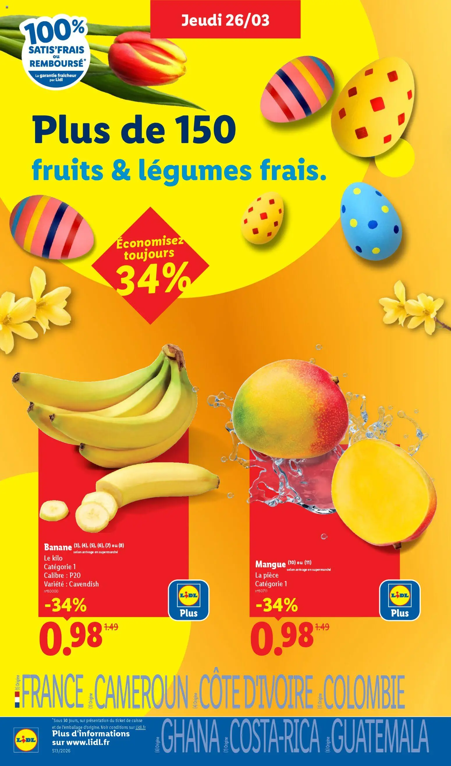 {H1} | Page: 2 | Produits: Mangue, Banane