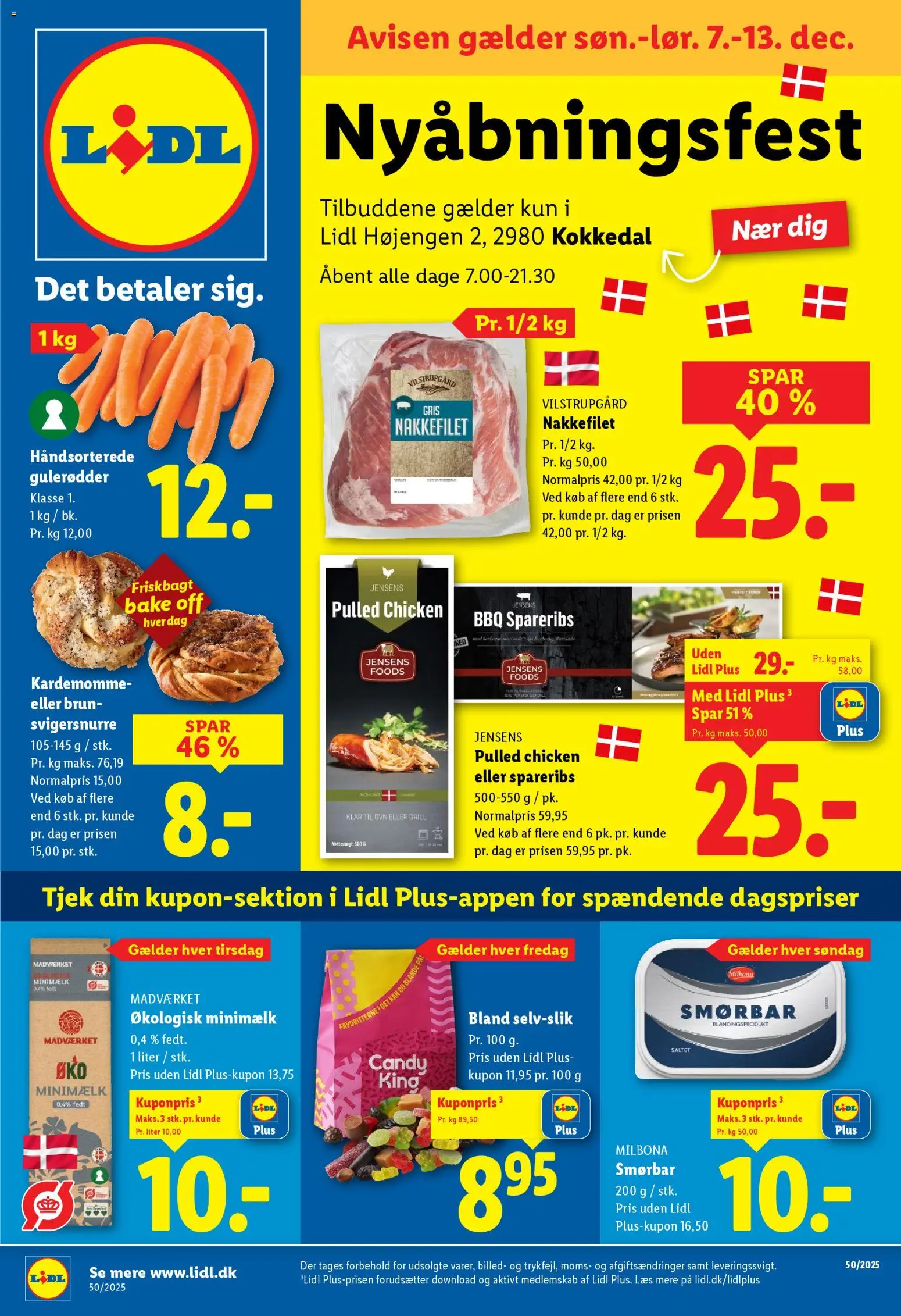 Lidl tilbudsavis – gyldig fra 07.12.2025 | Side: 1 | Produkter: Spareribs, Nakkefilet, Ovn, Grill
