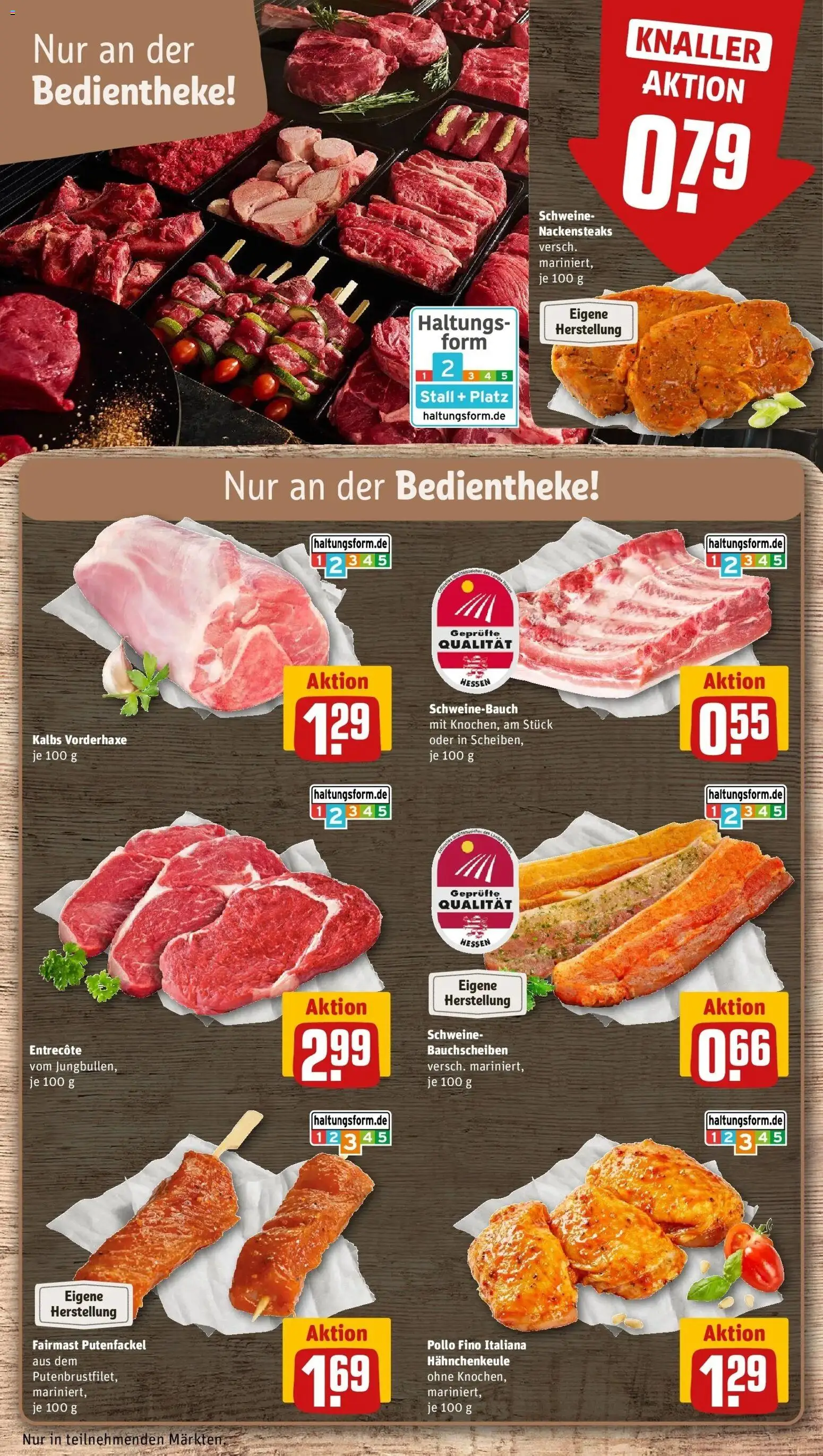 Rewe Prospekt Lahntal / Sterzhausen	 – gültig ab 05.04.2026 | Seite: 10 | Produkte: Nackensteaks, Schweinebauch, Entrecote