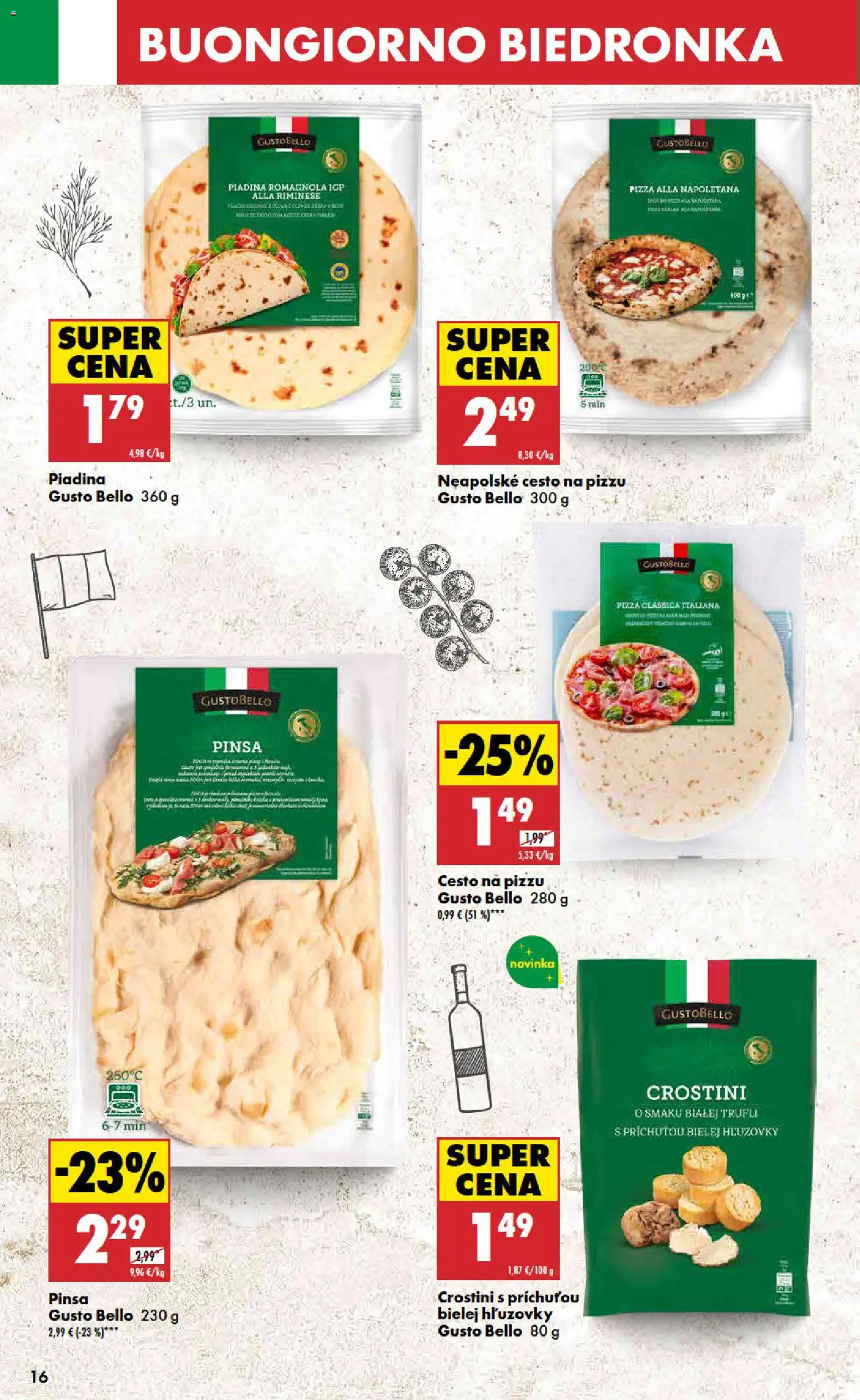 Nové Biedronka akcie – leták je platný od 30.10.2025 | Strana: 16 | Produkty: Pizza