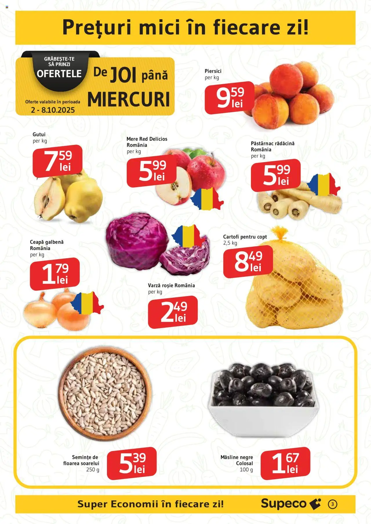 Noul catalog Supeco – valabil de la 02.10.2025 | Pagină: 3 | Produse: Varză, Semințe, Mere, Bant