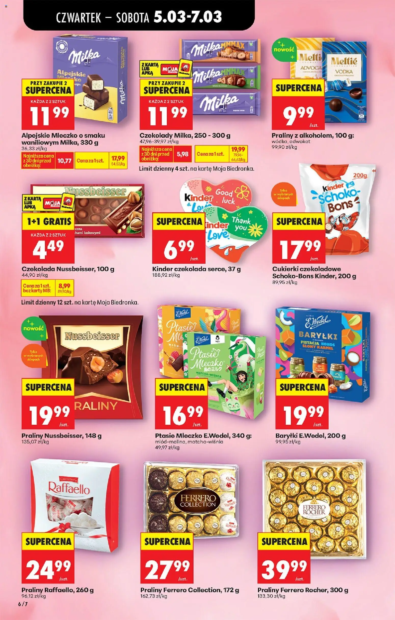 Biedronka Polsko leták - Od czwartku od 05.03.2026 | Strana: 8 | Produkty: Milka, Vodka, Kokos, Kinder