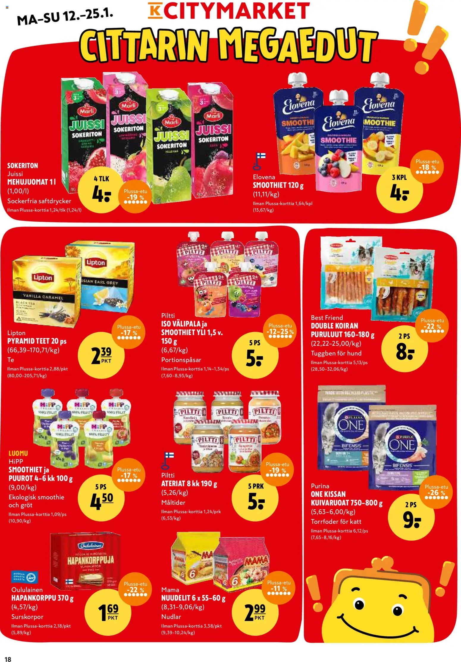 K-Citymarket tarjoukset – voimassa 12.01.2026 alkaen | Sivu: 18 | Tuotteet: Nuudelit