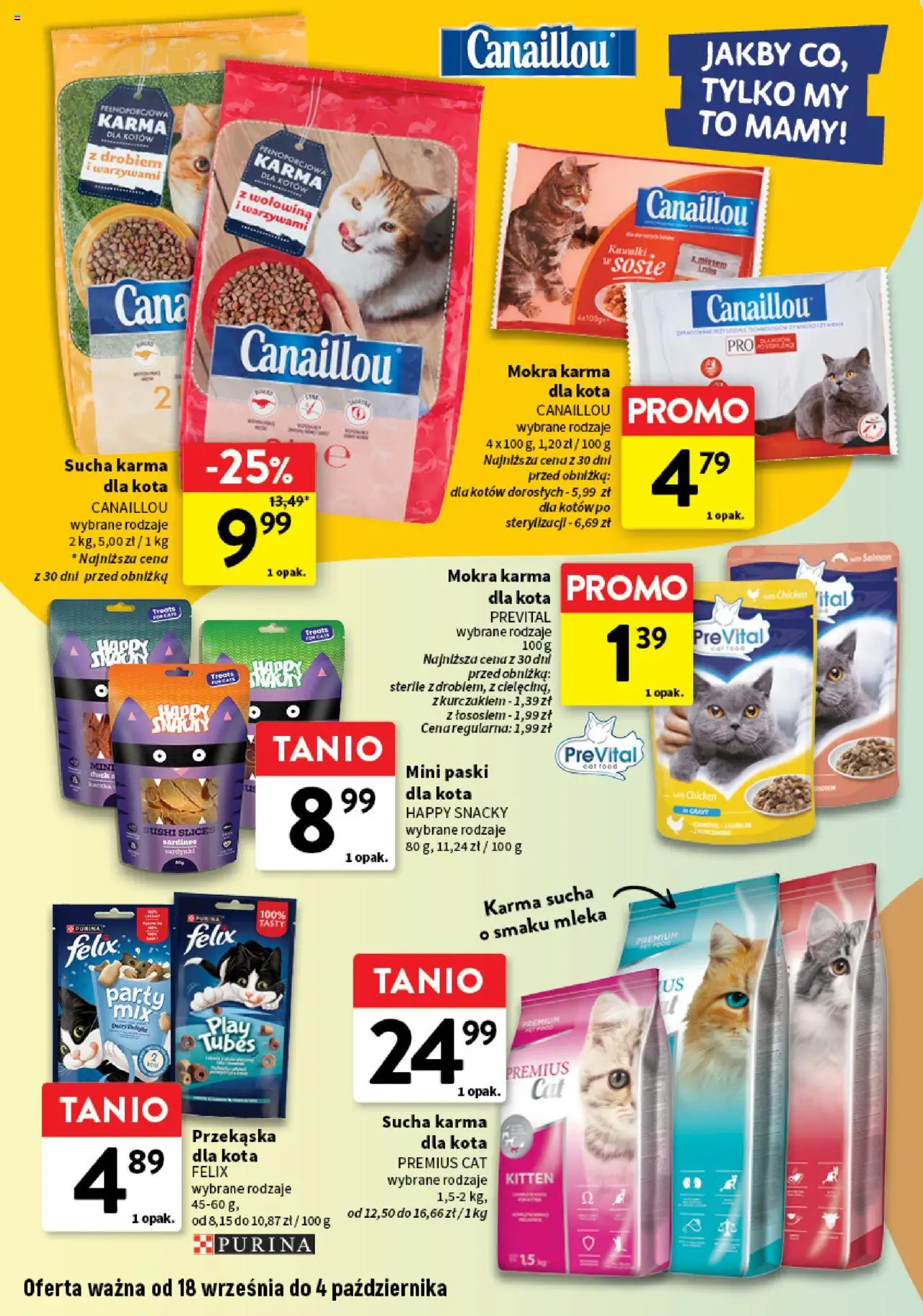 Intermarche Gazetka - Z miłości do pupila od 18.09.2025 | Strona: 8 | Produkty: Mleka, Kaczka, Karma dla kota, Wołowina