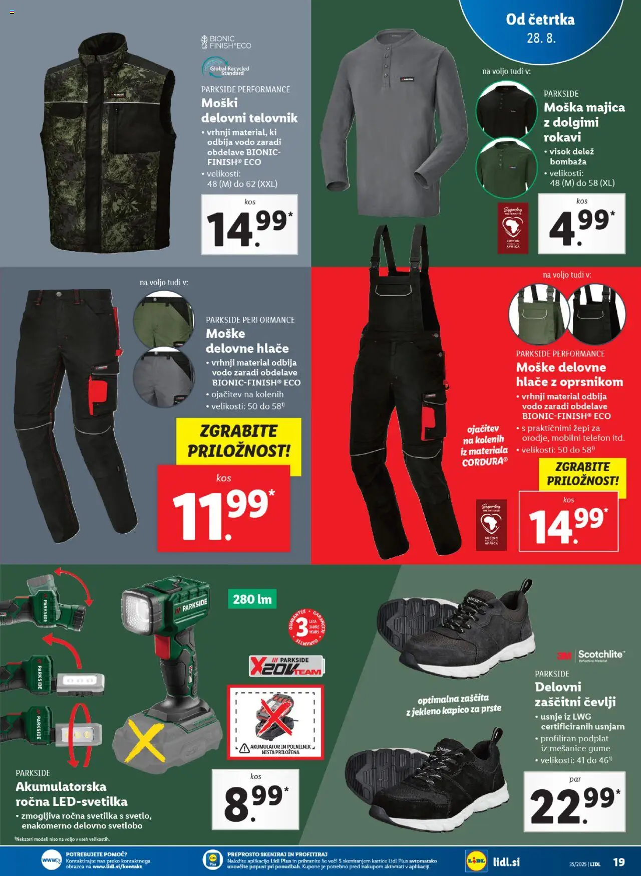 Lidl katalog │ velja od 28.08.2025 | Stran: 37 | Izdelki: Telefon, Svetilka, Polnilnik, Cevlji