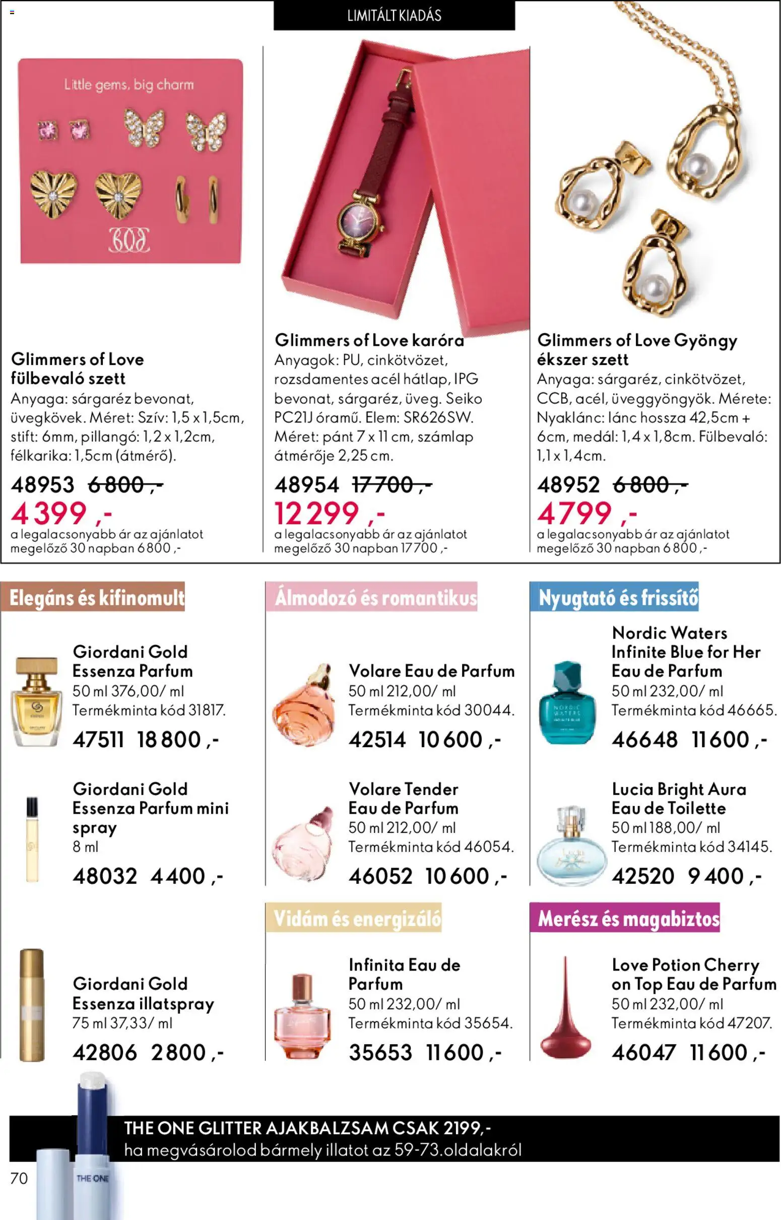 Oriflame akciós ujság - amely érvényes a következő dátumtól: 15.04.2026 | Oldal: 70 | Termékek: Karóra, Stift, Parfüm