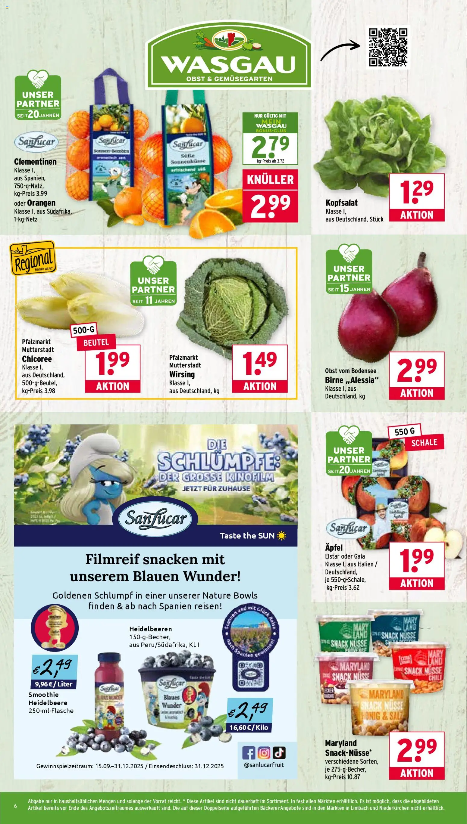 Wasgau Prospekt 	 – gültig ab 03.11.2025 | Seite: 6 | Produkte: Äpfel, Obst, Chili, Nüsse