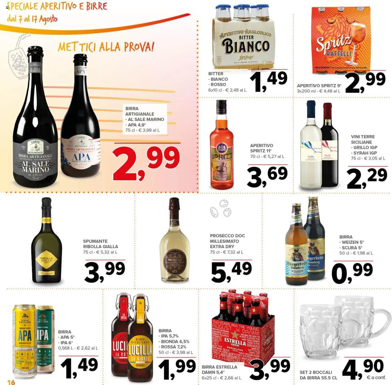Volantino Todis del 07.08.2025 | Pagina: 16 | Prodotti: Prosecco, Sale, The, Spumante