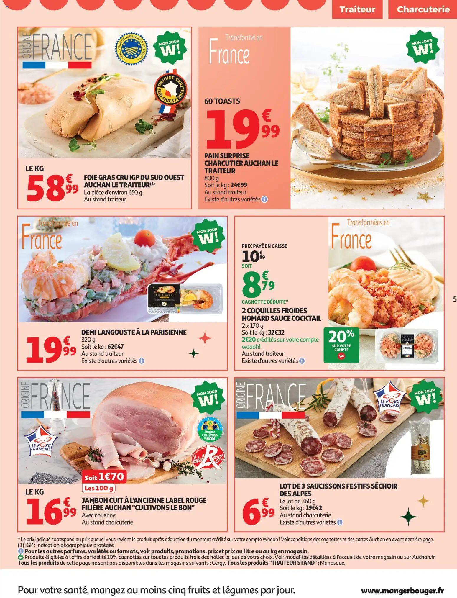 {H1} | Page: 5 | Produits: Séchoir, Pain, Porc, Homard