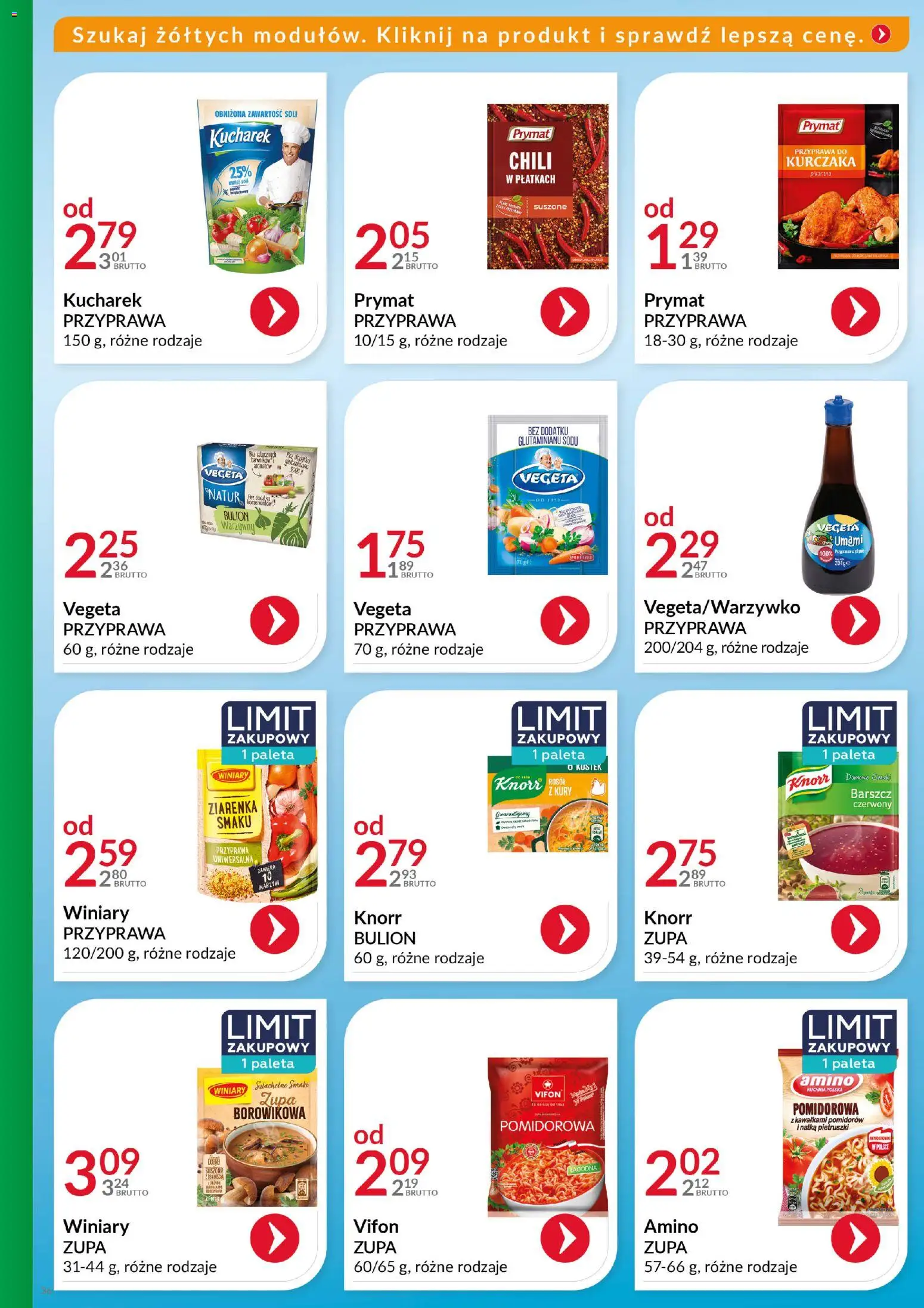 Eurocash Gazetka - Katalog Artykułów Spożywczych od 16.11.2025 | Strona: 35 | Produkty: Chili, Barszcz, Vifon, Zupa