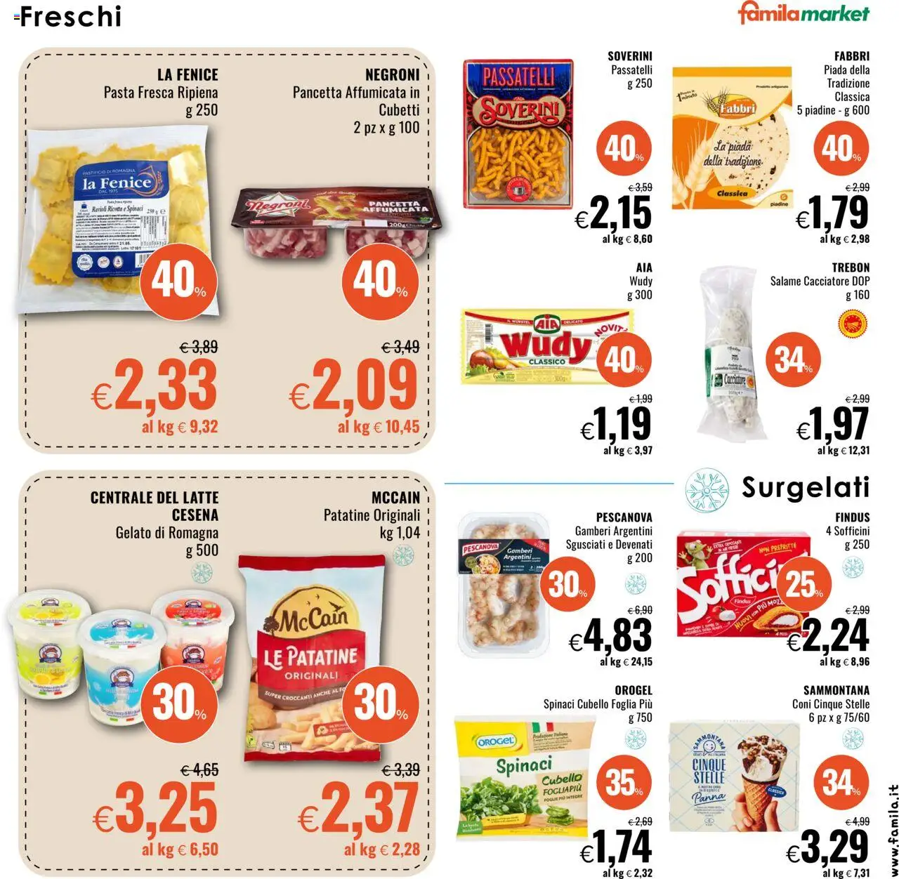 Volantino Famila del 02.10.2025 | Pagina: 7 | Prodotti: Panna, Gelato, Pasta, Ricotta