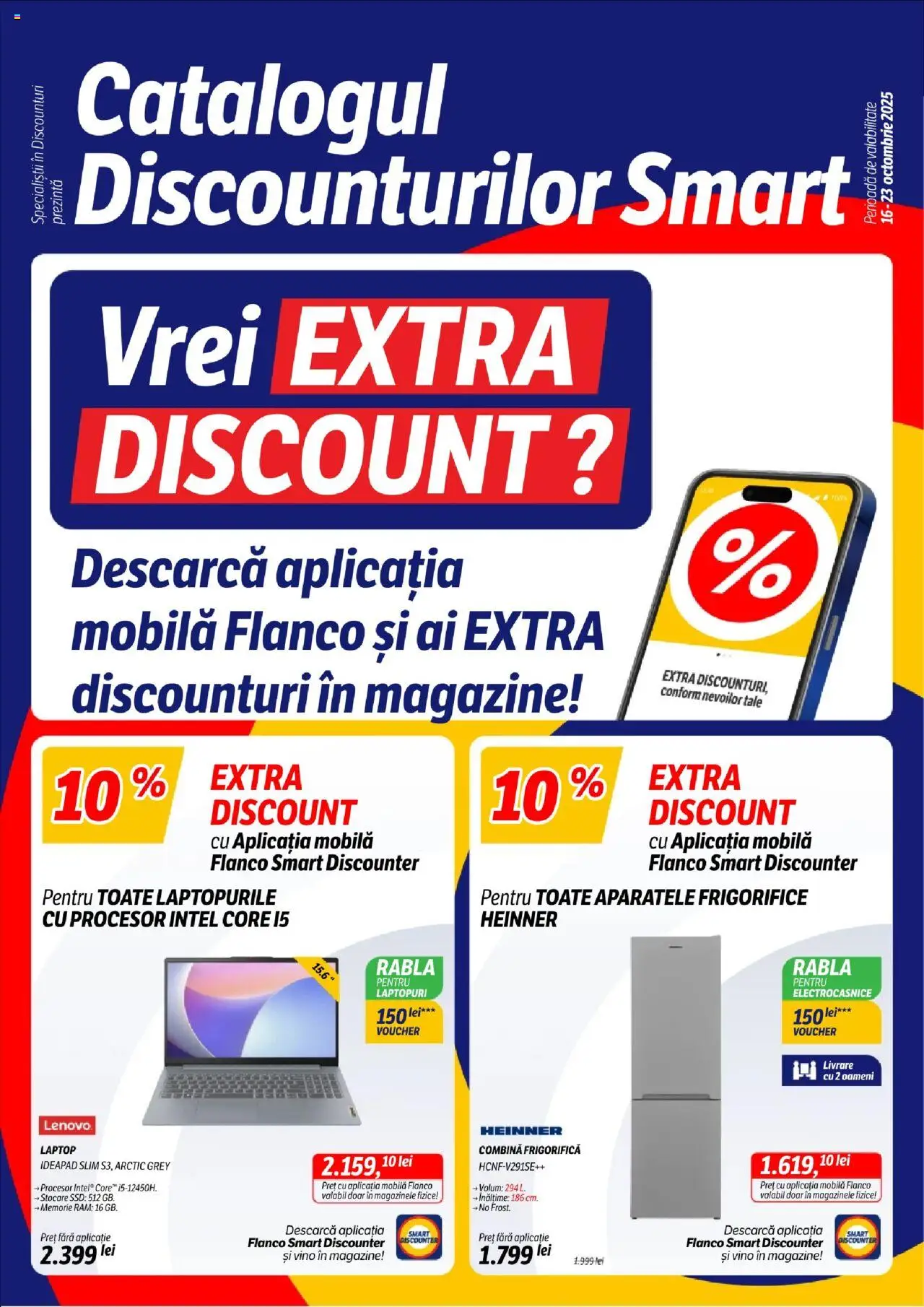 Noul catalog Flanco – valabil de la 16.10.2025 | Pagină: 1 | Produse: Laptop, Memorie, Combină frigorifică