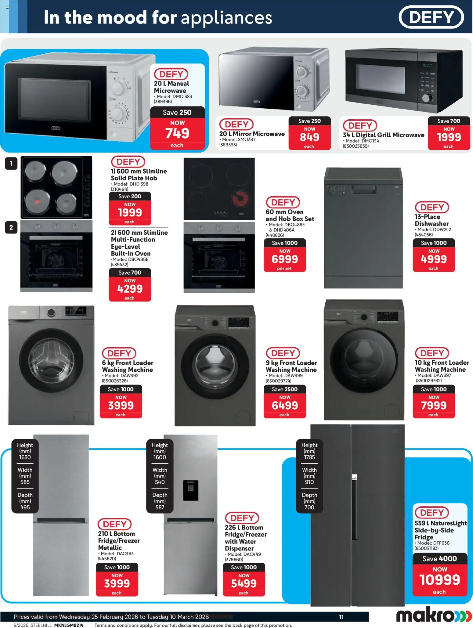New Makro catalogue – valid from 25.02.2026 | Page: 11 | Products: Oven, Hob, Plate, Water