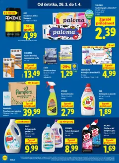 Lidl katalog akcije – veljaven od 26.03.2026 | Stran: 22 | Izdelki: Toaletni papir, Detergent, Limona, Krema za obraz