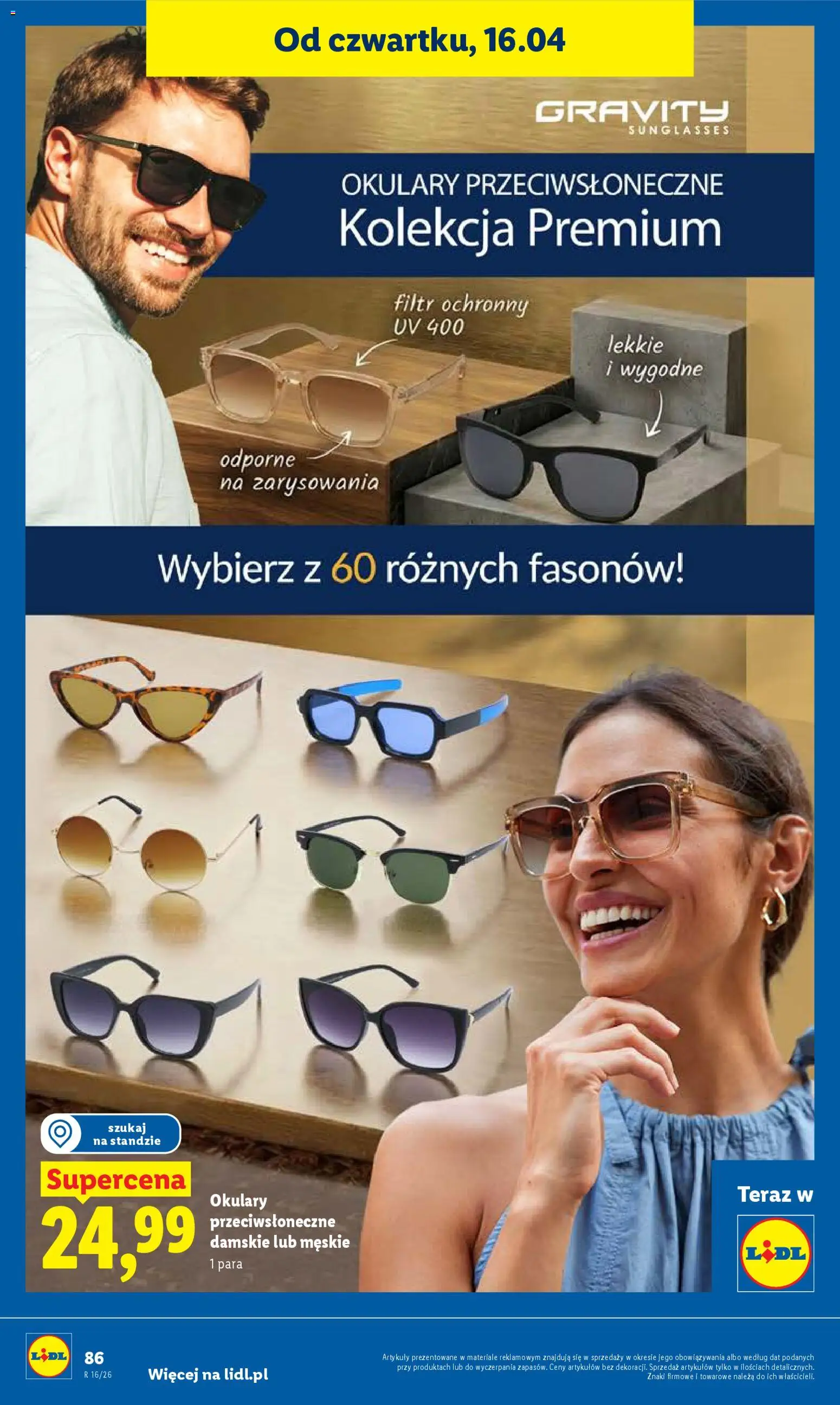 Lidl gazetka od 16.04.2026 | Strona: 86 | Produkty: Okulary, Okulary przeciwsłoneczne