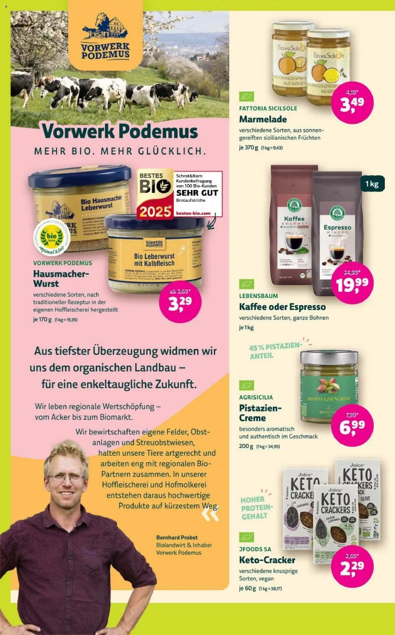 Denns BioMarkt Angebote – gültig ab 22.10.2025 | Seite: 10 | Produkte: Pistazien, Creme, Obst, Wurst