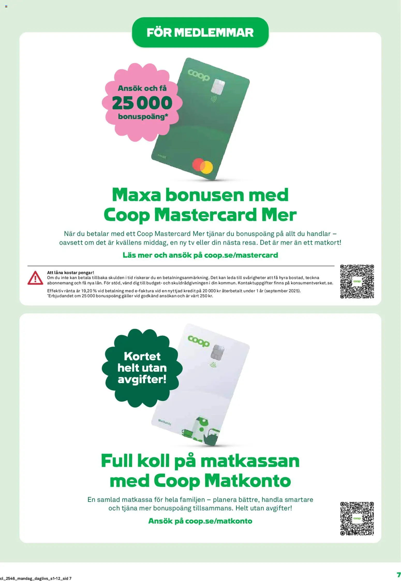 Coop Daglivs reklamblad aktuell från 10.11.2025 | Sida: 7 | Produkter: Galler, Tv