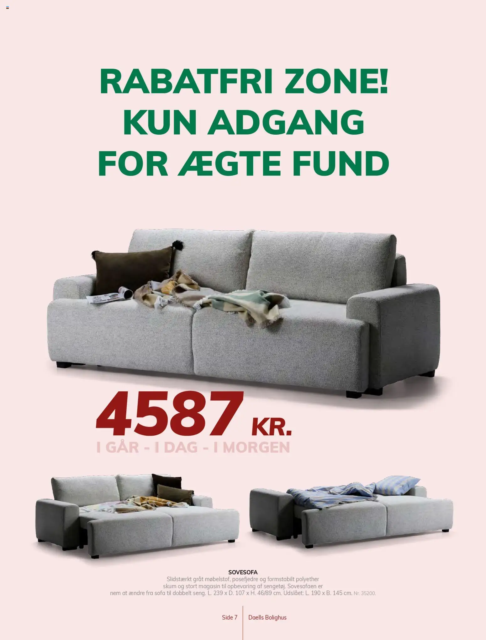 Daells Bolighus tilbudsavis – gyldig fra 14.01.2026 | Side: 7 | Produkter: Sofa
