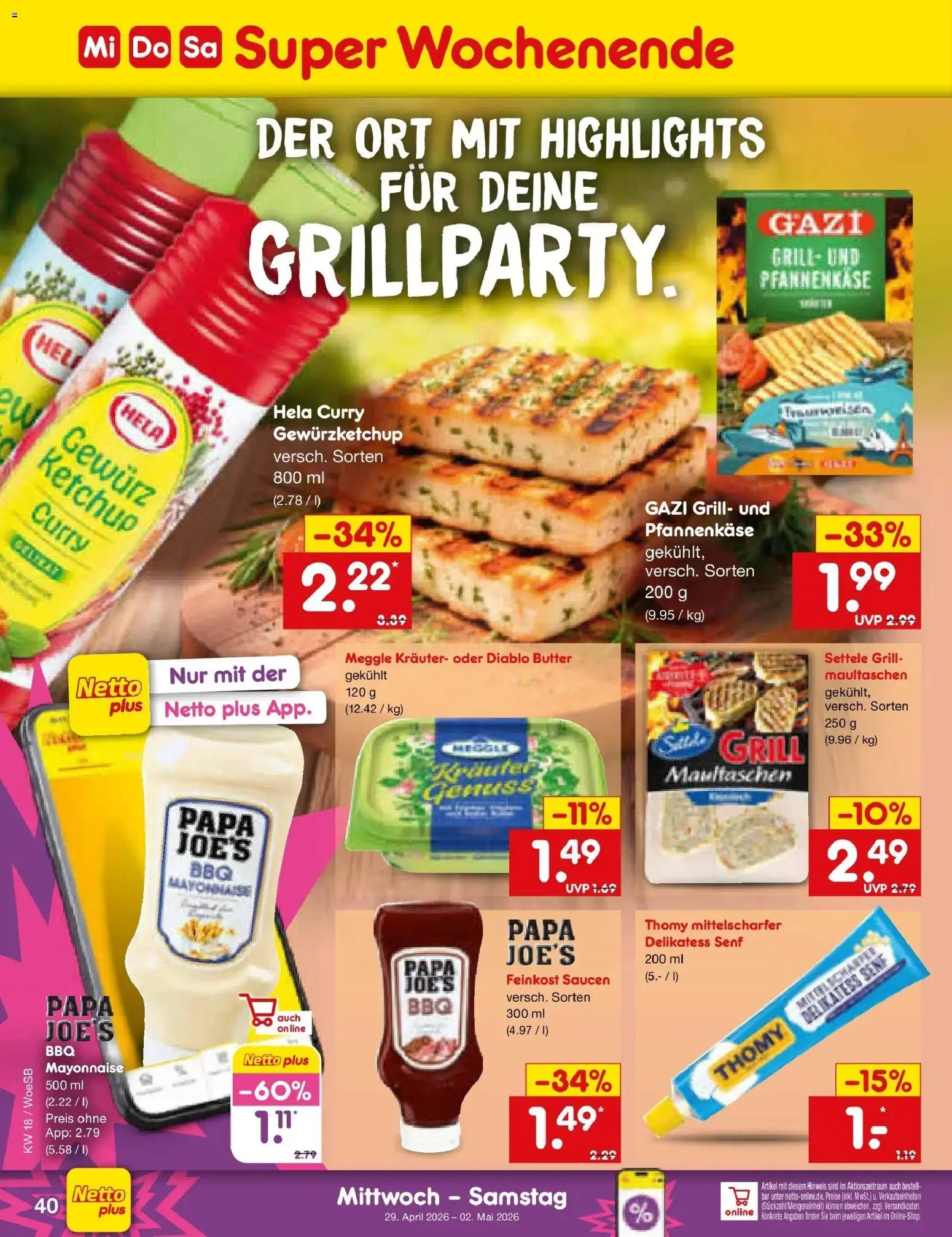 Netto Marken-Discount Prospekt Katzweiler	 – gültig ab 27.04.2026 | Seite: 54 | Produkte: Butter, Mayonnaise, Maultaschen, Ketchup