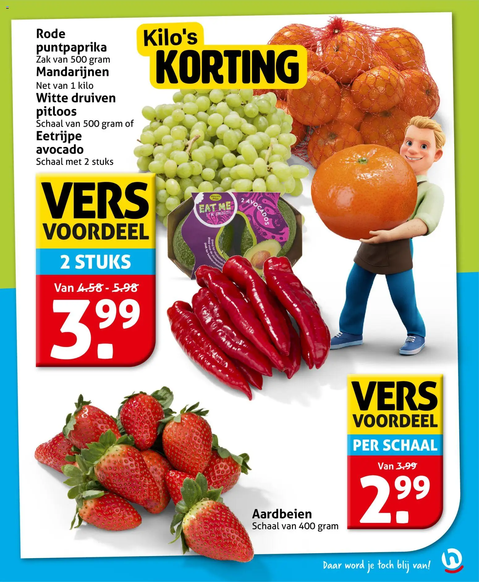 {H1} | Pagina: 9 | Producten: Aardbeien, Mandarijnen, Schaal, Druiven