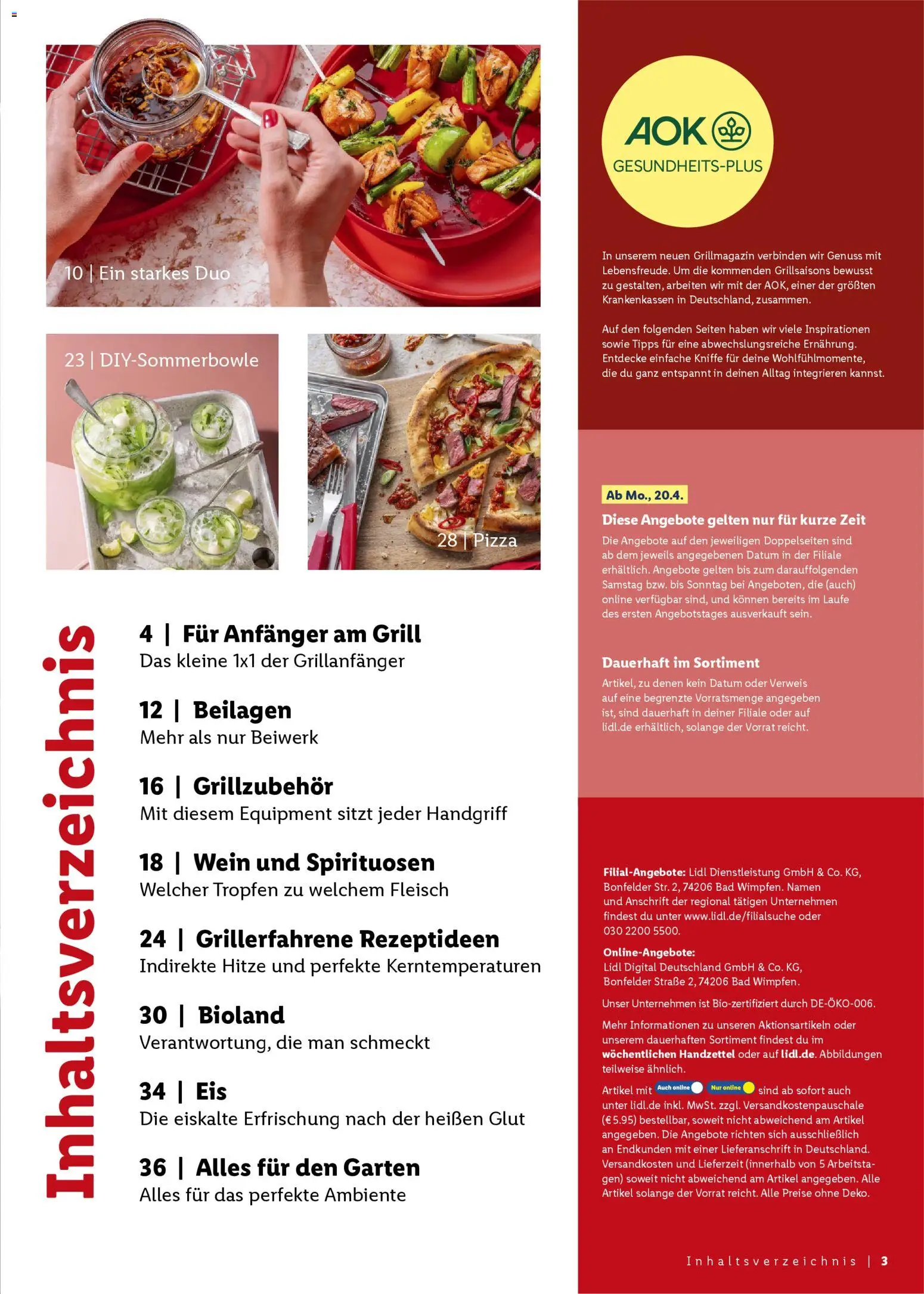 Lidl Prospekt – gültig ab 25.04.2026 | Seite: 3 | Produkte: Grill, Bad, Wein, Fleisch