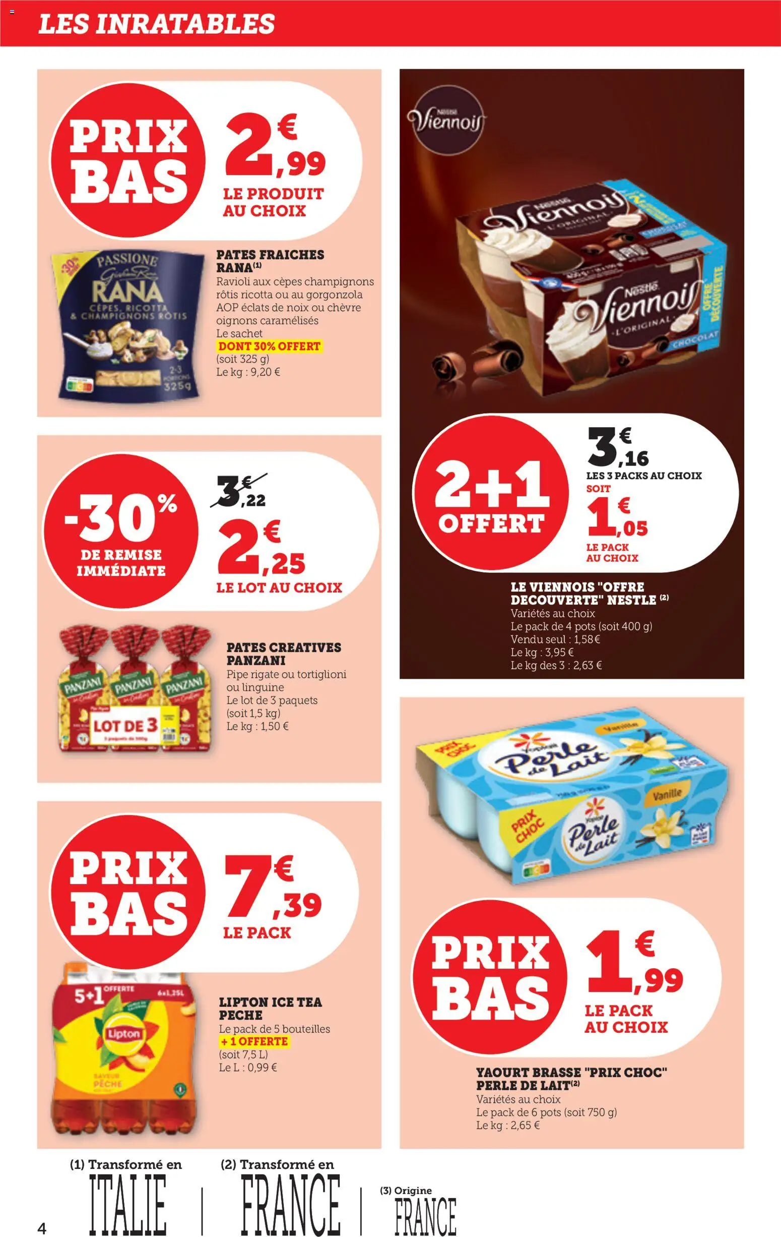 {H1} | Page: 4 | Produits: Pêche, Yaourt, Ricotta, Noix