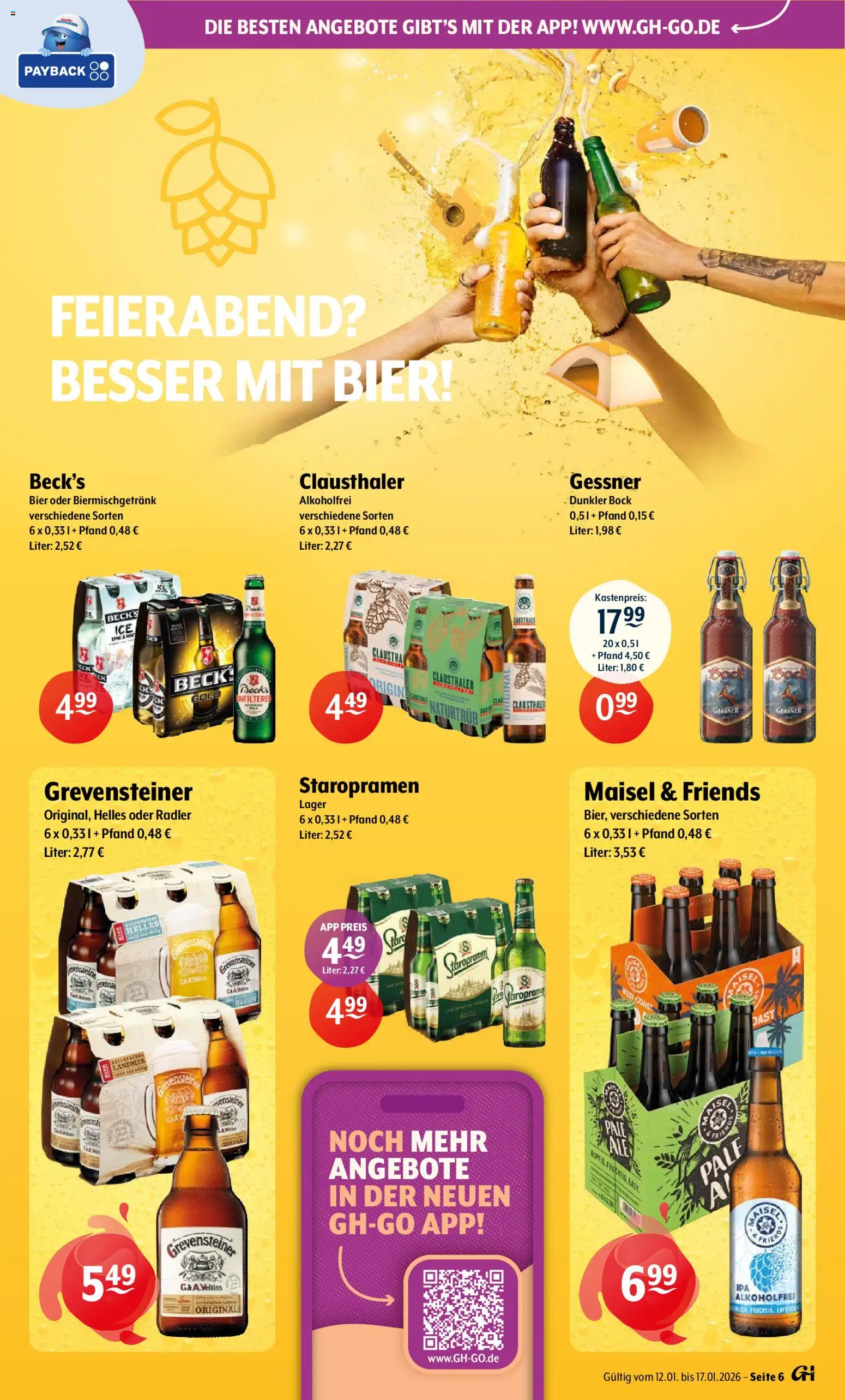 Trink und Spare Prospekt – gültig ab 12.01.2026 | Seite: 6 | Produkte: Bier, Radler, Veltins