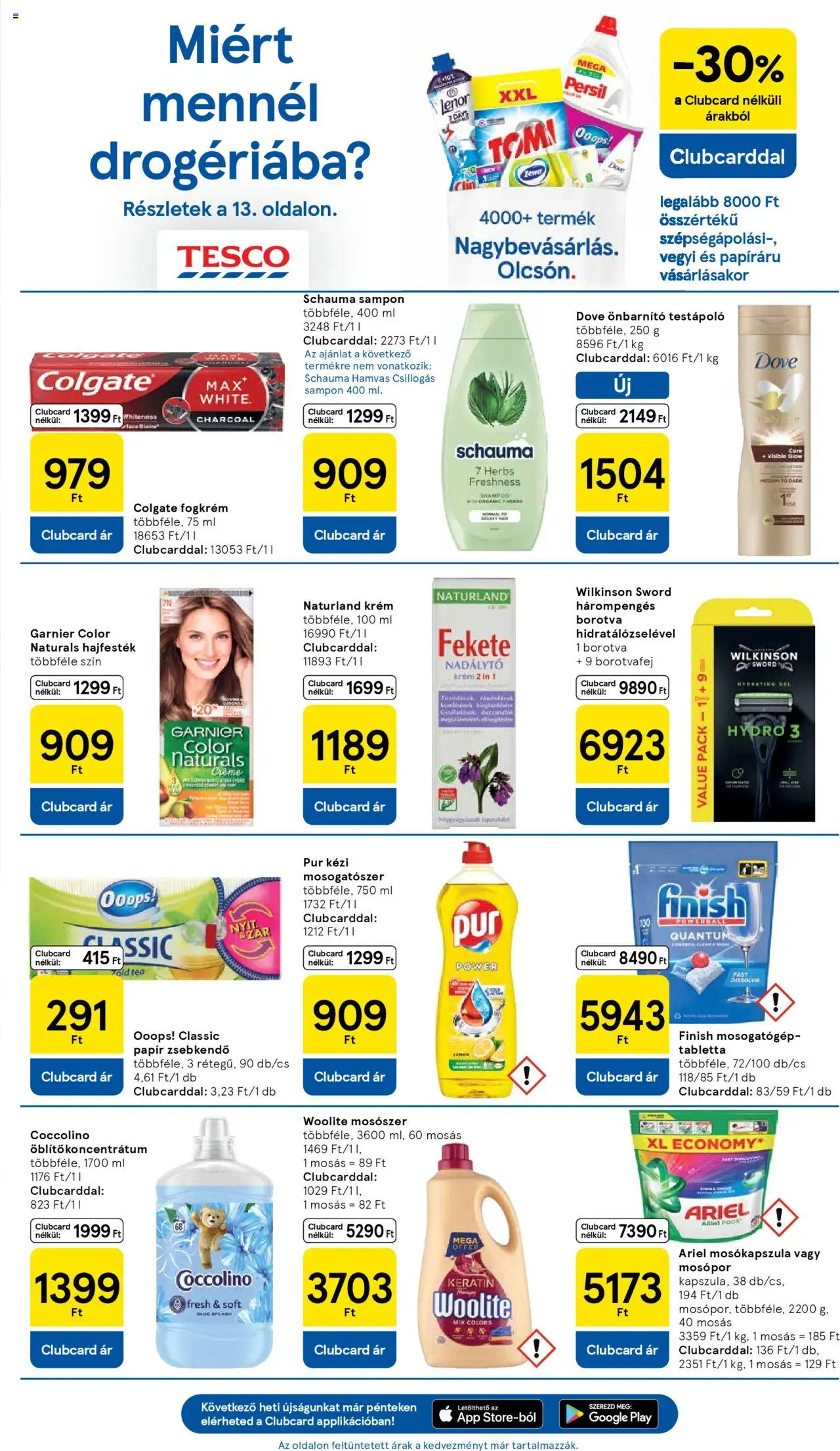 Tesco akciós ujság - amely érvényes a következő dátumtól: 05.06.2025 | Oldal: 27 | Termékek: Persil, Borotva, Hajfesték, Mosópor