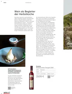 Interspar Weinwelt Magazin Ausgabe Herbst gültig ab 10.09.2025 | Seite: 22 | Produkte: Erdbeeren, Birne, Butter, Wein