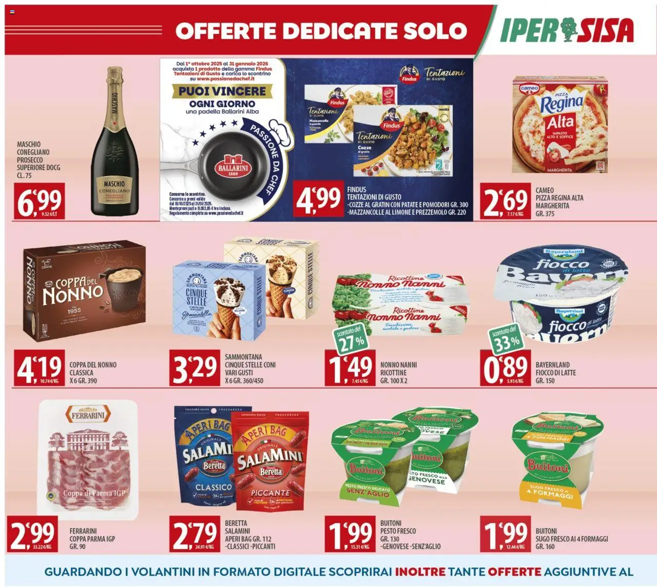 Volantino SISA del 03.10.2025 | Pagina: 12 | Prodotti: Prosecco, Pomodori, Padella, Sugo