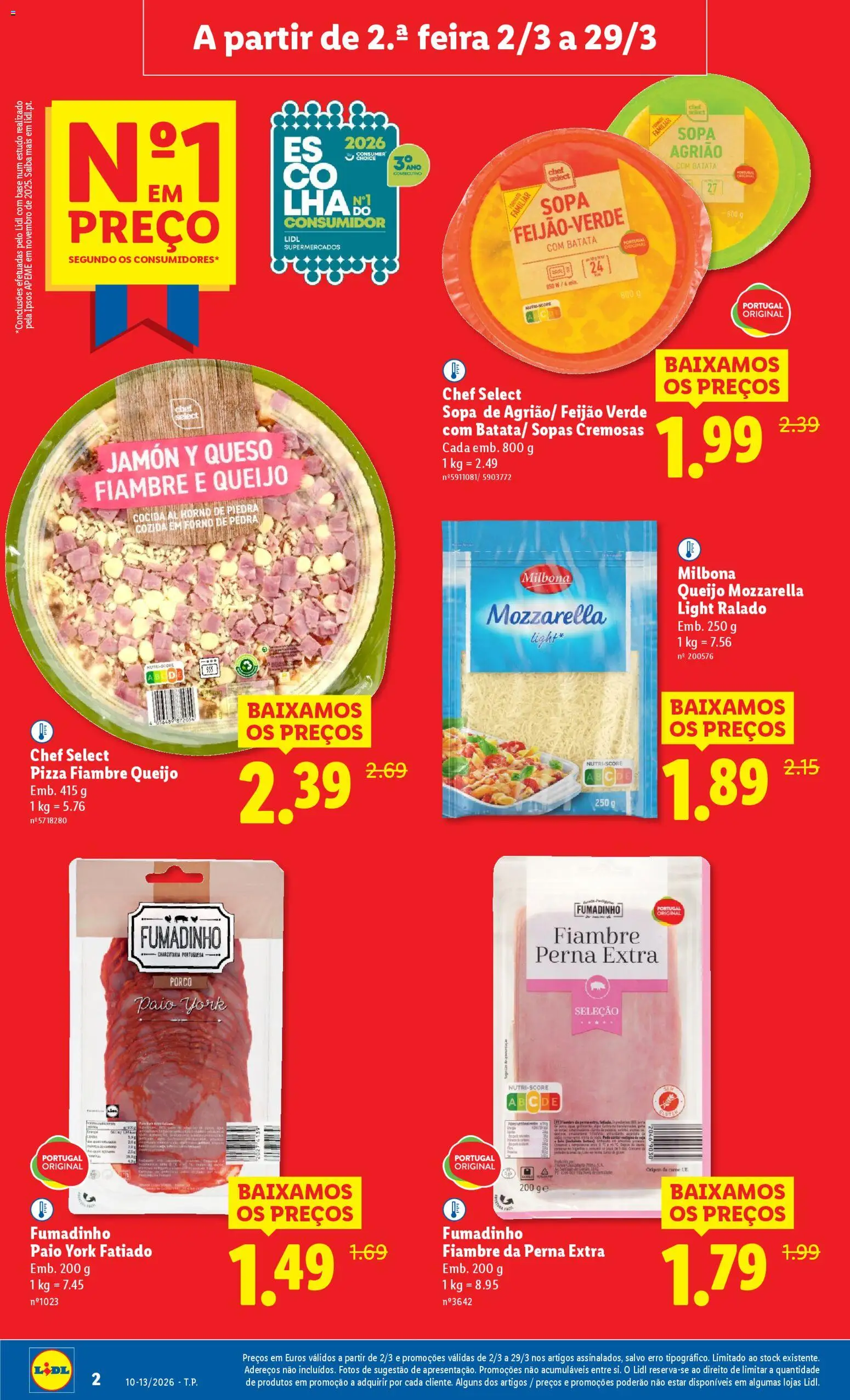 Lidl folheto │ válido de 02.03.2026 | Página: 2 | Produtos: Batata, Forno, Sopa, Queijo