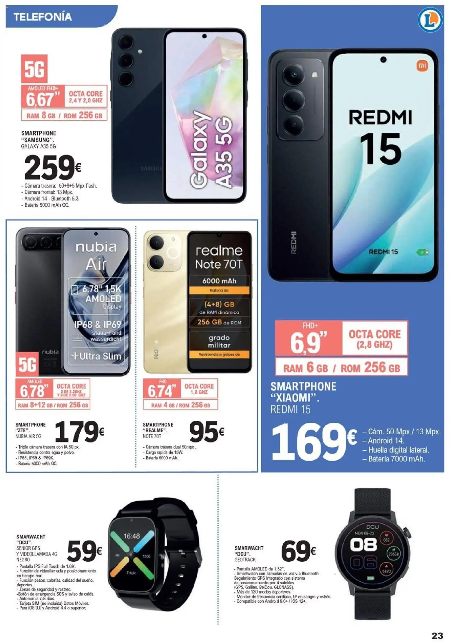 E.Leclerc folleto │ válido desde el 05.11.2025 | Página: 23 | Productos: Té, Smartphone, Monitor, Batería