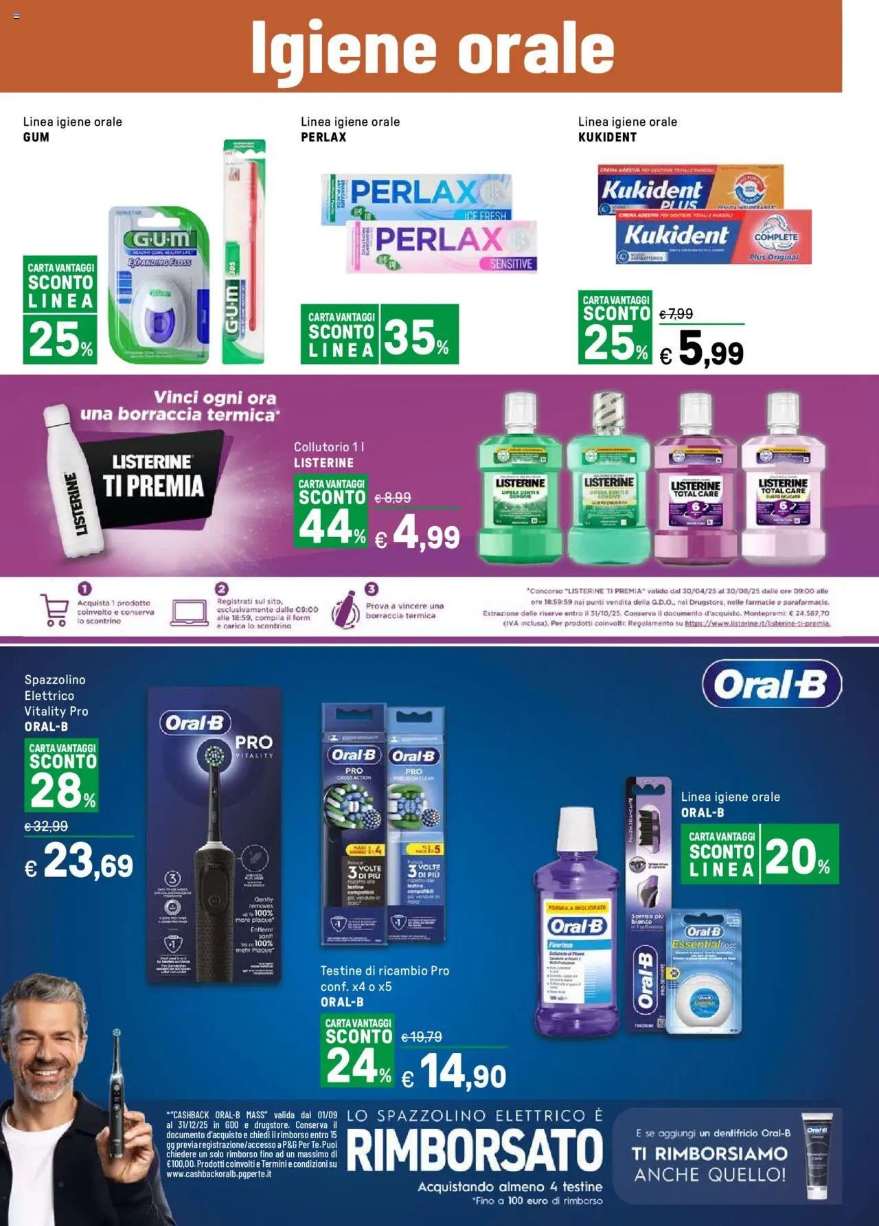 Volantino Iper del 15.09.2025 | Pagina: 12 | Prodotti: Dentifricio, Spazzolino, Spazzolino elettrico, Borraccia