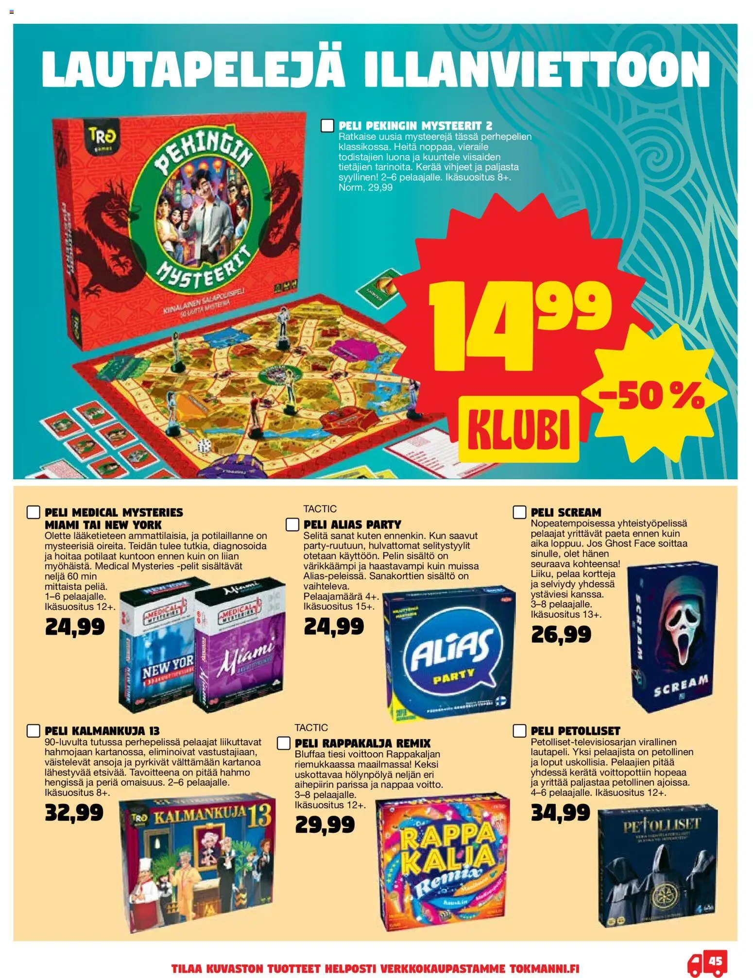 Tokmanni - Joululelukuvasto – voimassa 03.11.2025 alkaen | Sivu: 45 | Tuotteet: Peli